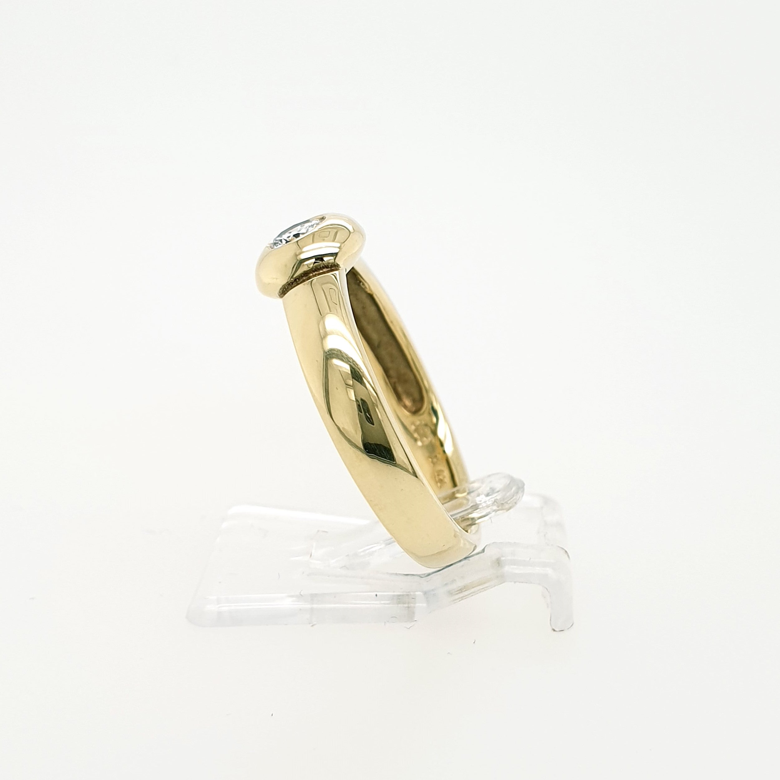 Brillant Solitär Ring 585 Gelbgold 14kt Gr.55