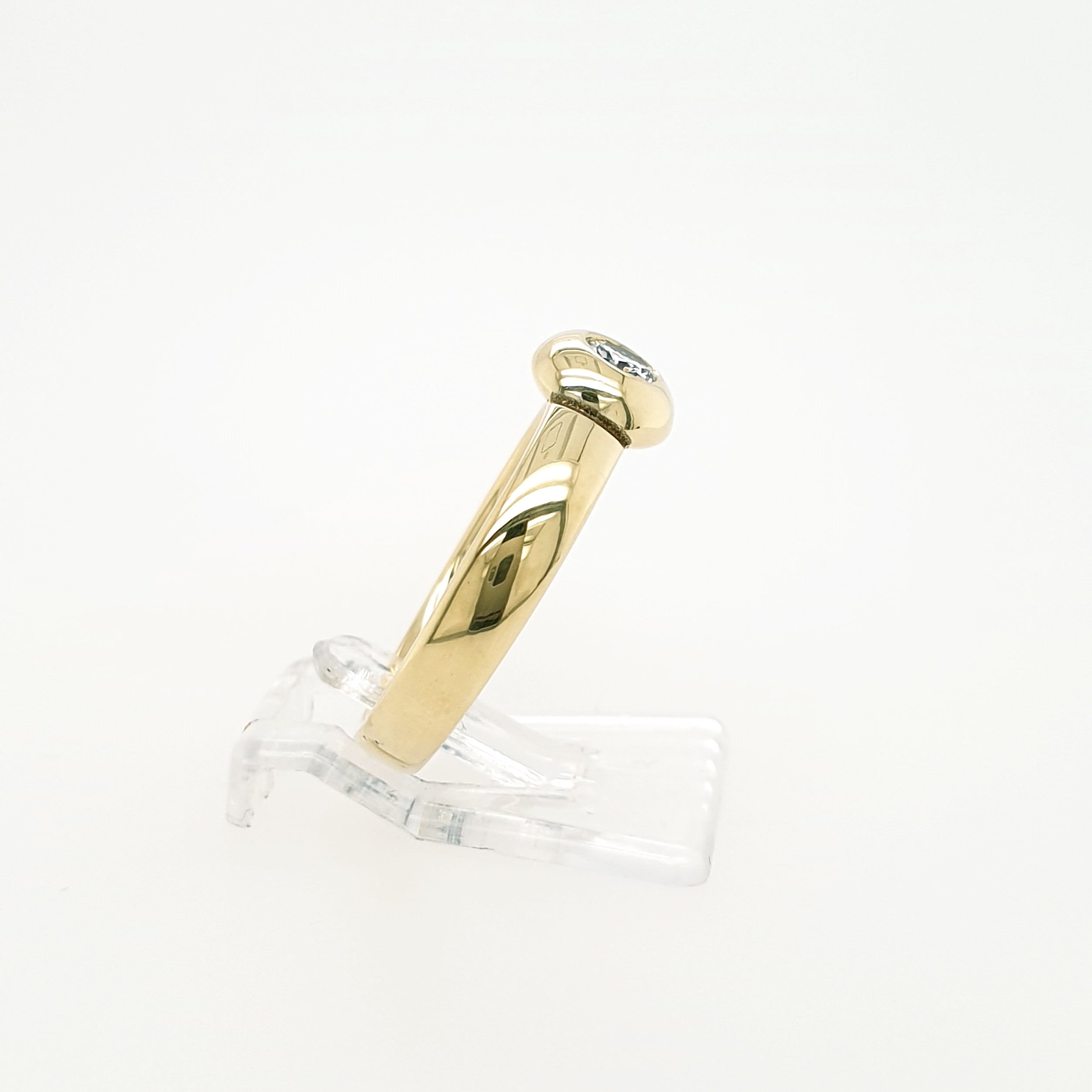 Brillant Solitär Ring 585 Gelbgold 14kt Gr.55