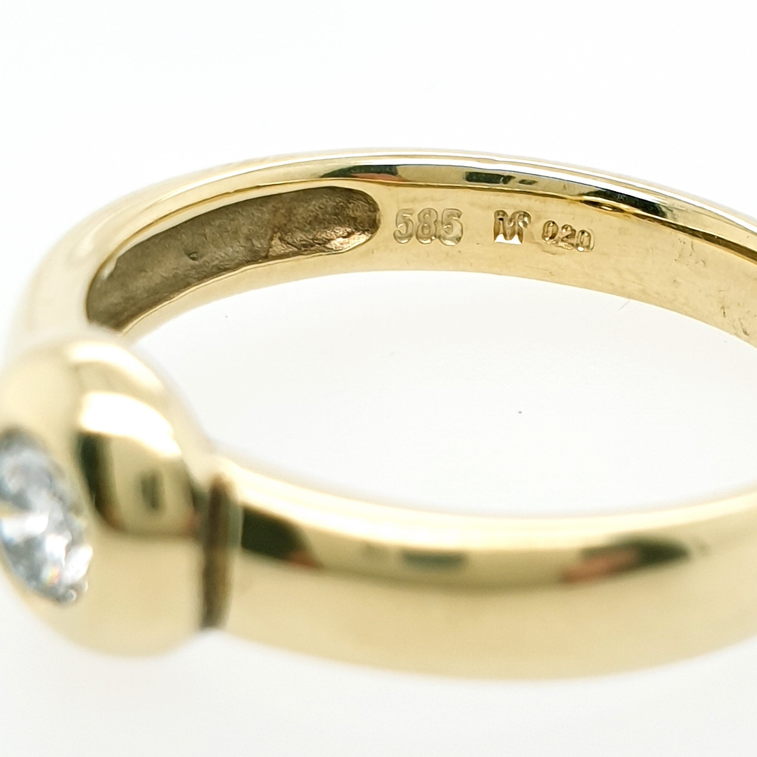 Brillant Solitär Ring 585 Gelbgold 14kt Gr.55