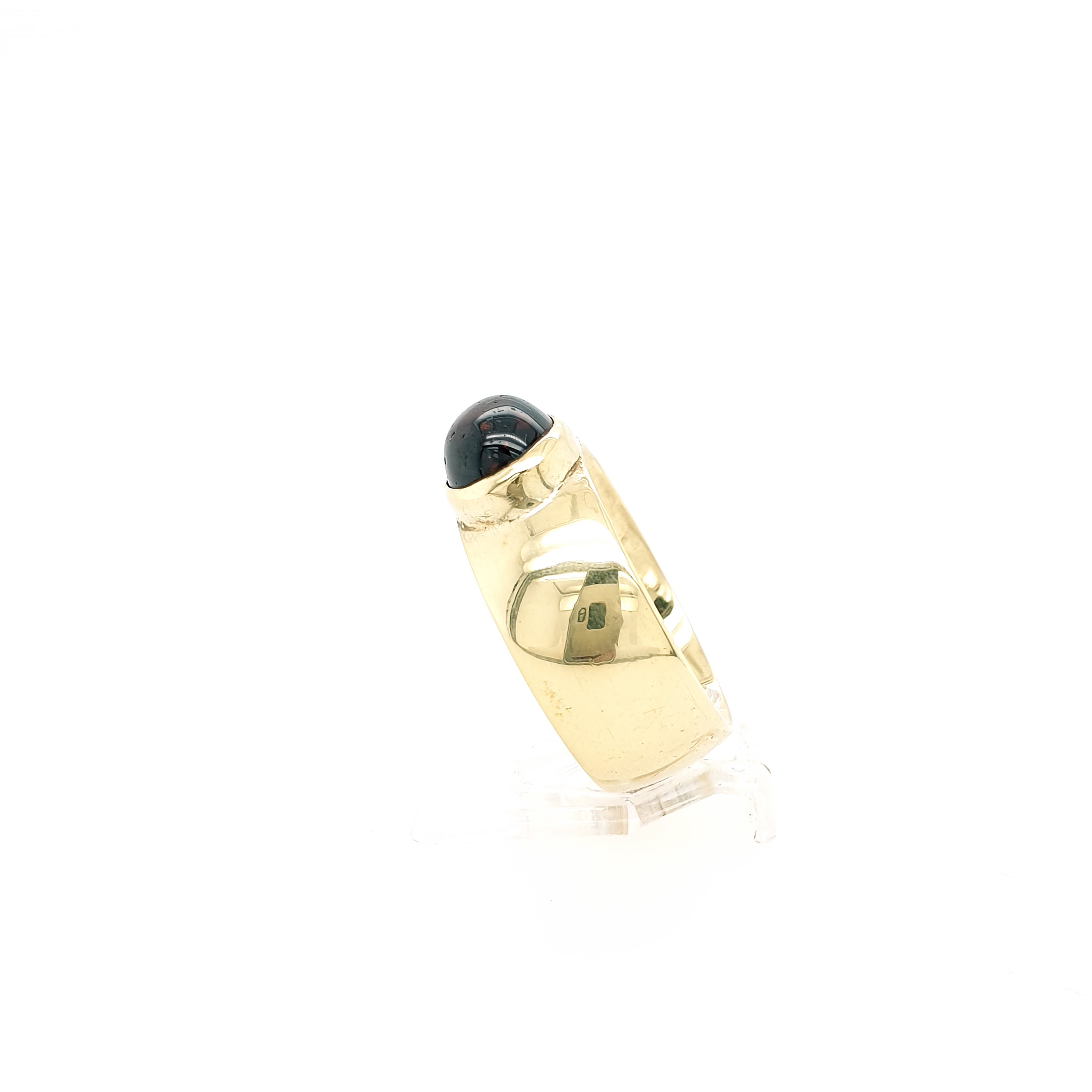 Gold Ring mit rotem Farbstein 585 14kt Gr.60