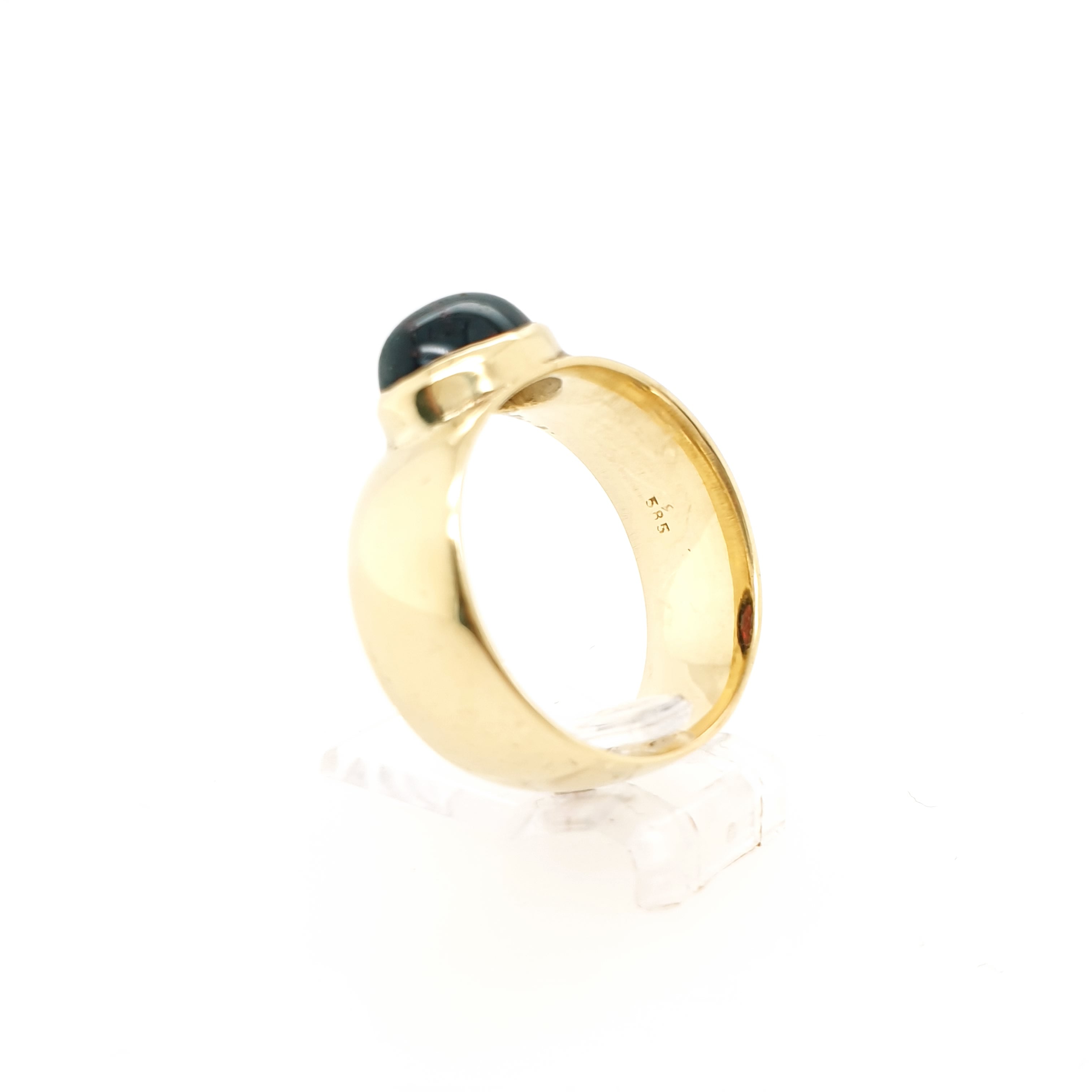 Gold Ring mit rotem Farbstein 585 14kt Gr.60
