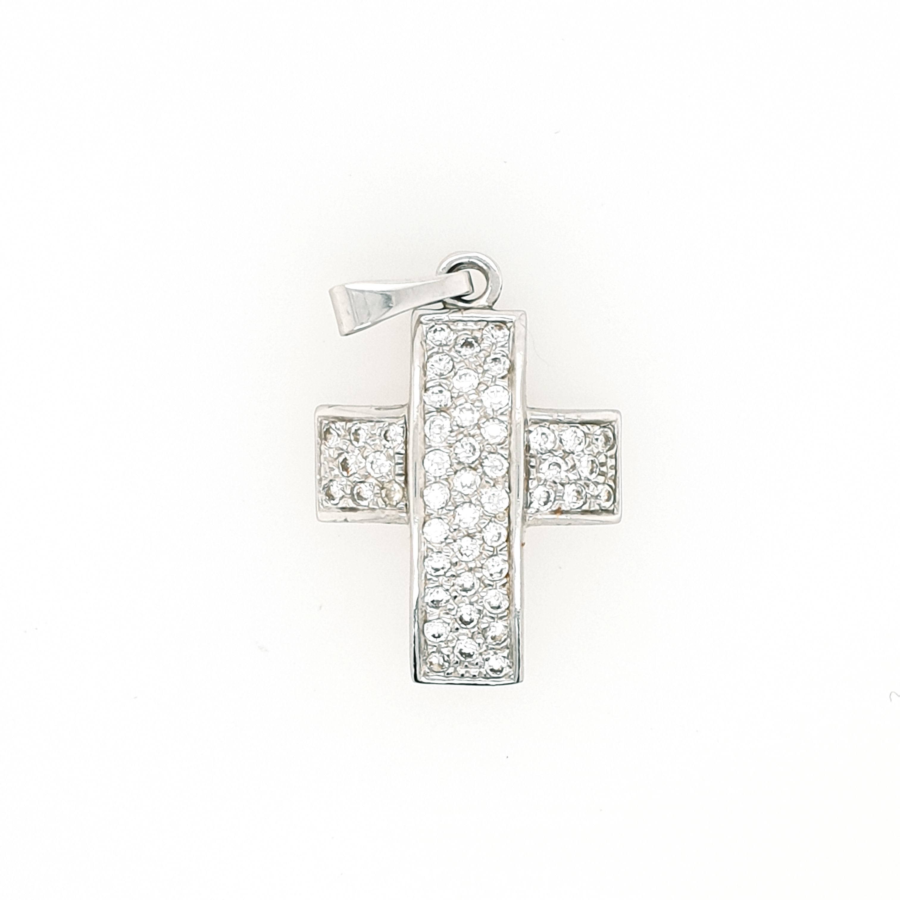 Anhänger Kreuz Weißgold 585 14 Karat