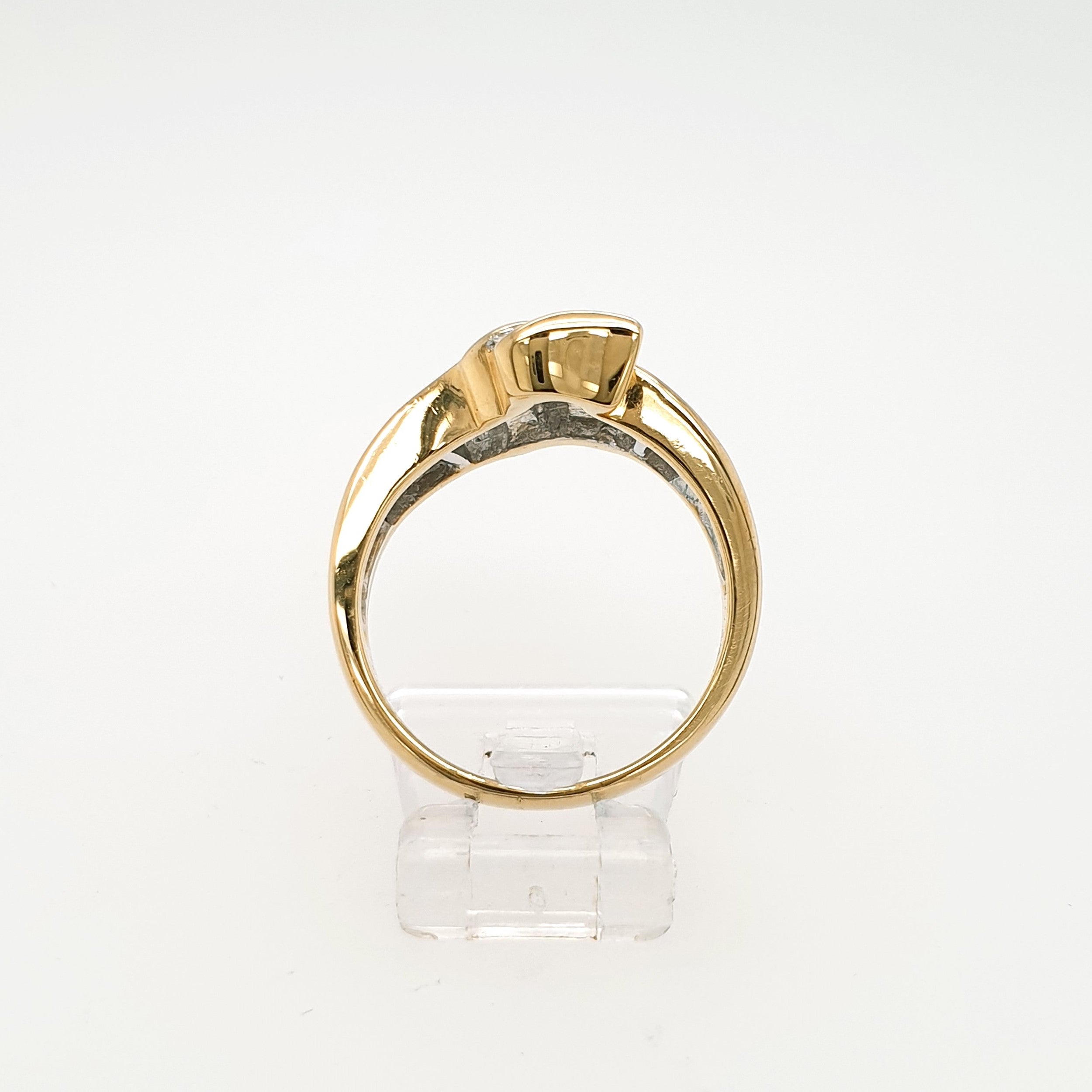Baguette Diamant Ring 750 Gelbgold 18kt Gr. 54