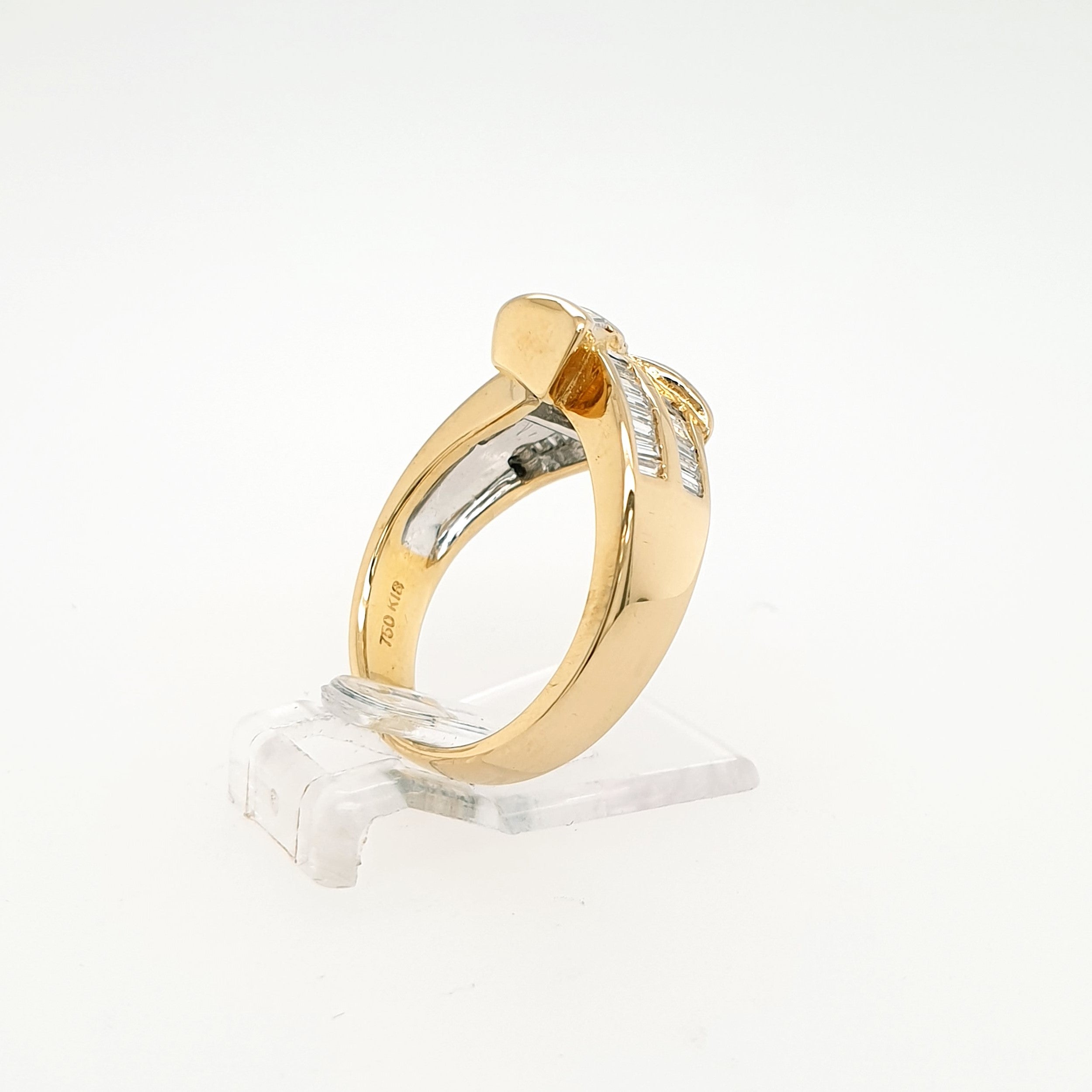 Baguette Diamant Ring 750 Gelbgold 18kt Gr. 54