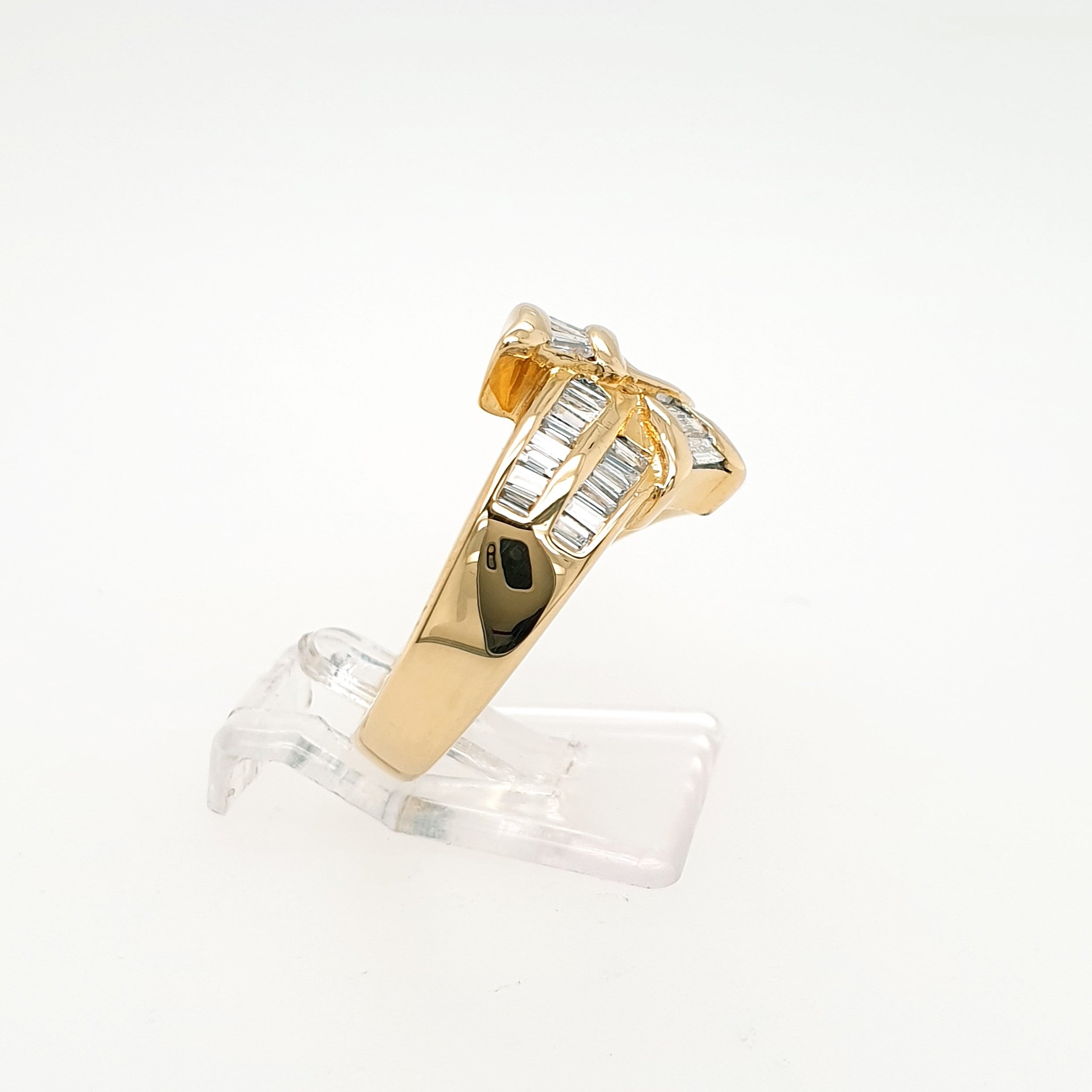 Baguette Diamant Ring 750 Gelbgold 18kt Gr. 54