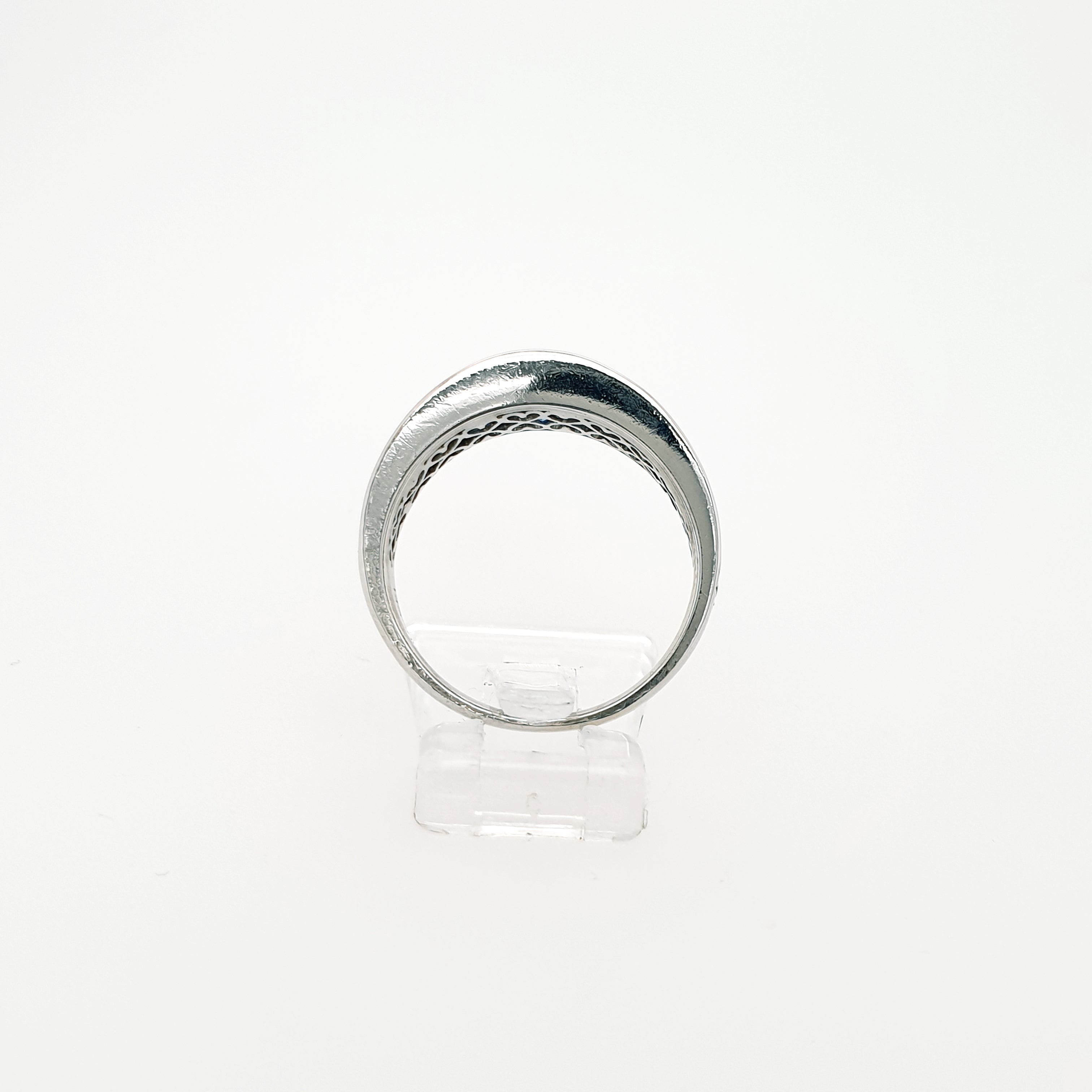 Brillant Diamant Saphir Ring 585 Weißgold 14kt Gr.53