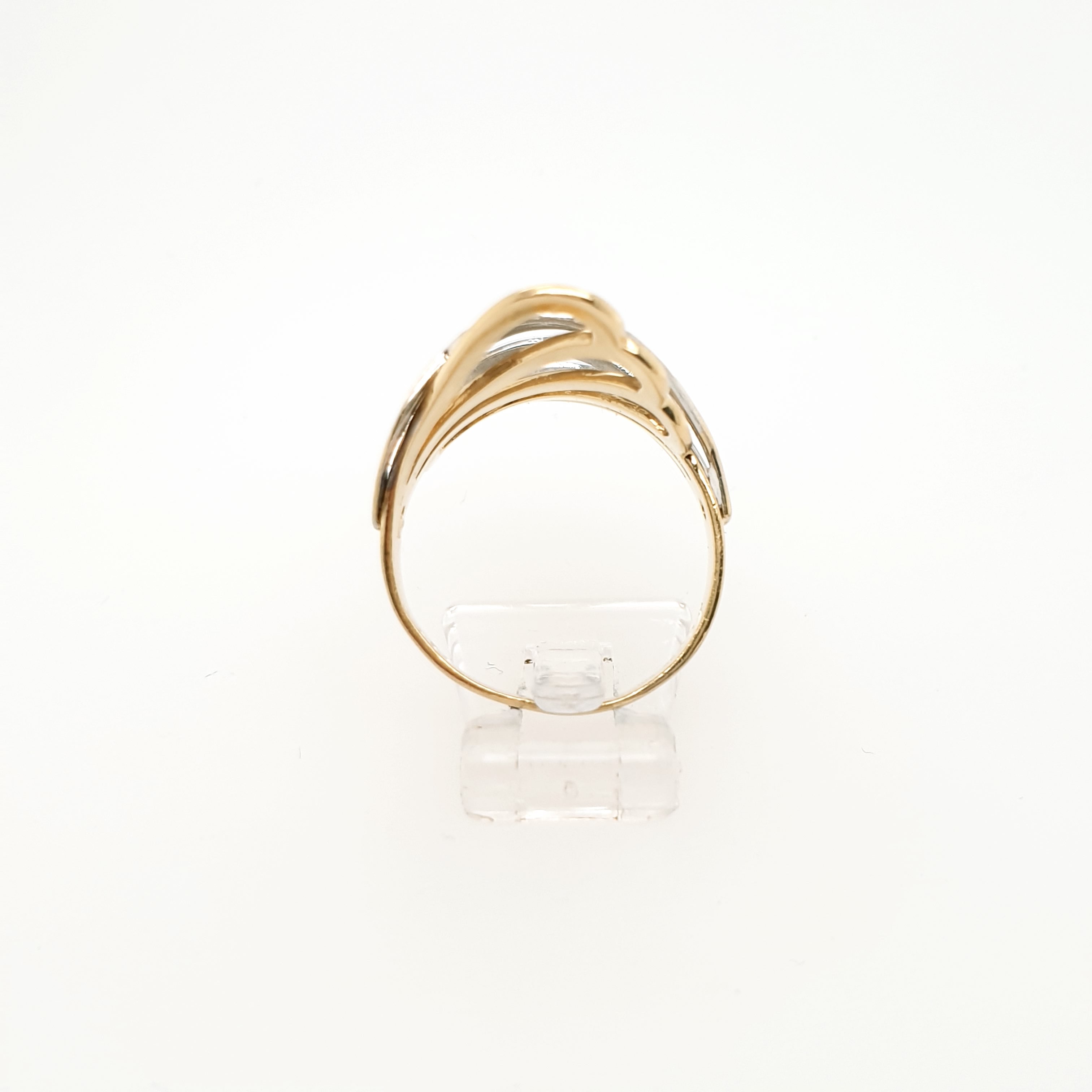 Damenring 585/14kt Gelbgold Weißgold Gr. 56
