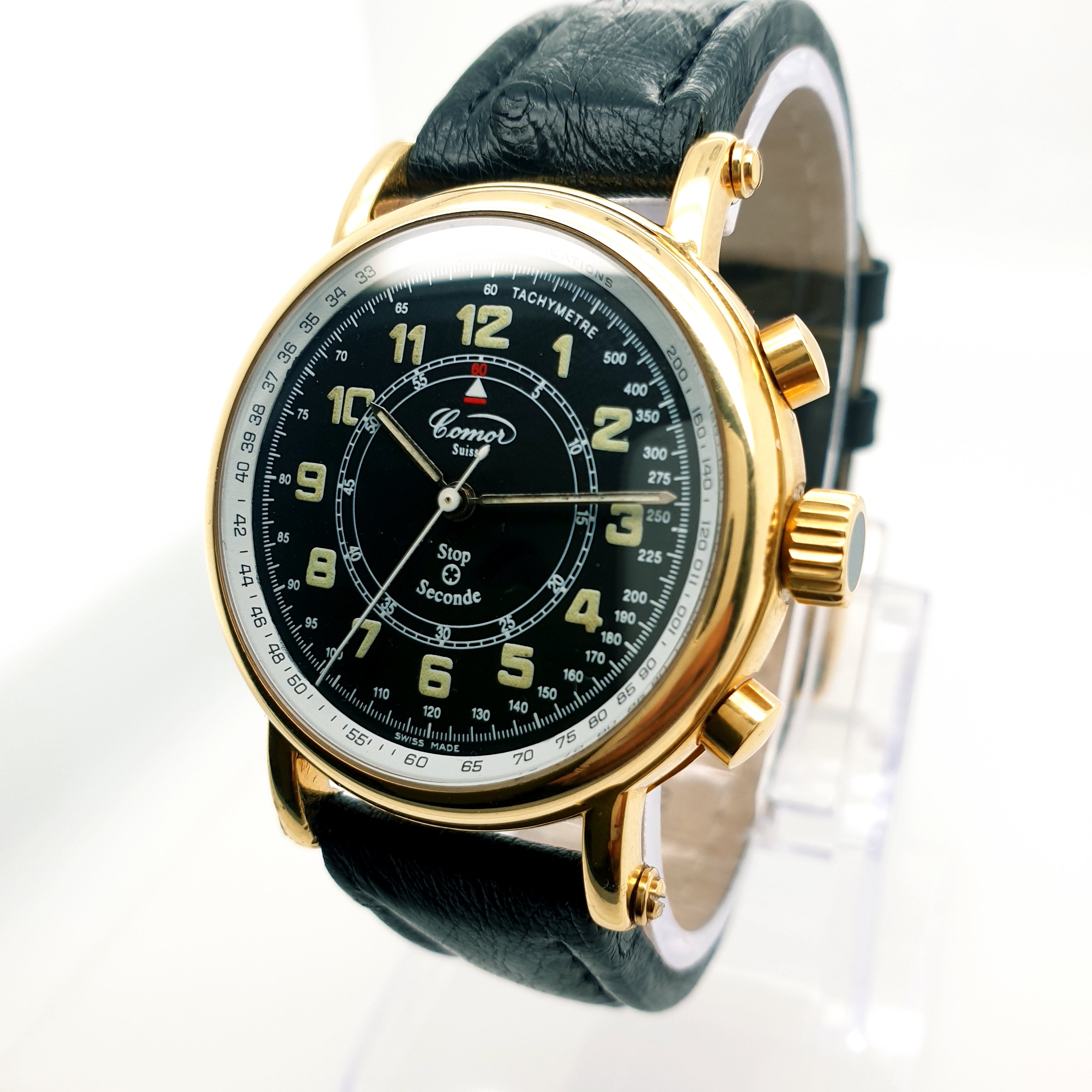 Herrenarmbanduhr "Comor Stop Seconde" Chronograph Handaufzug