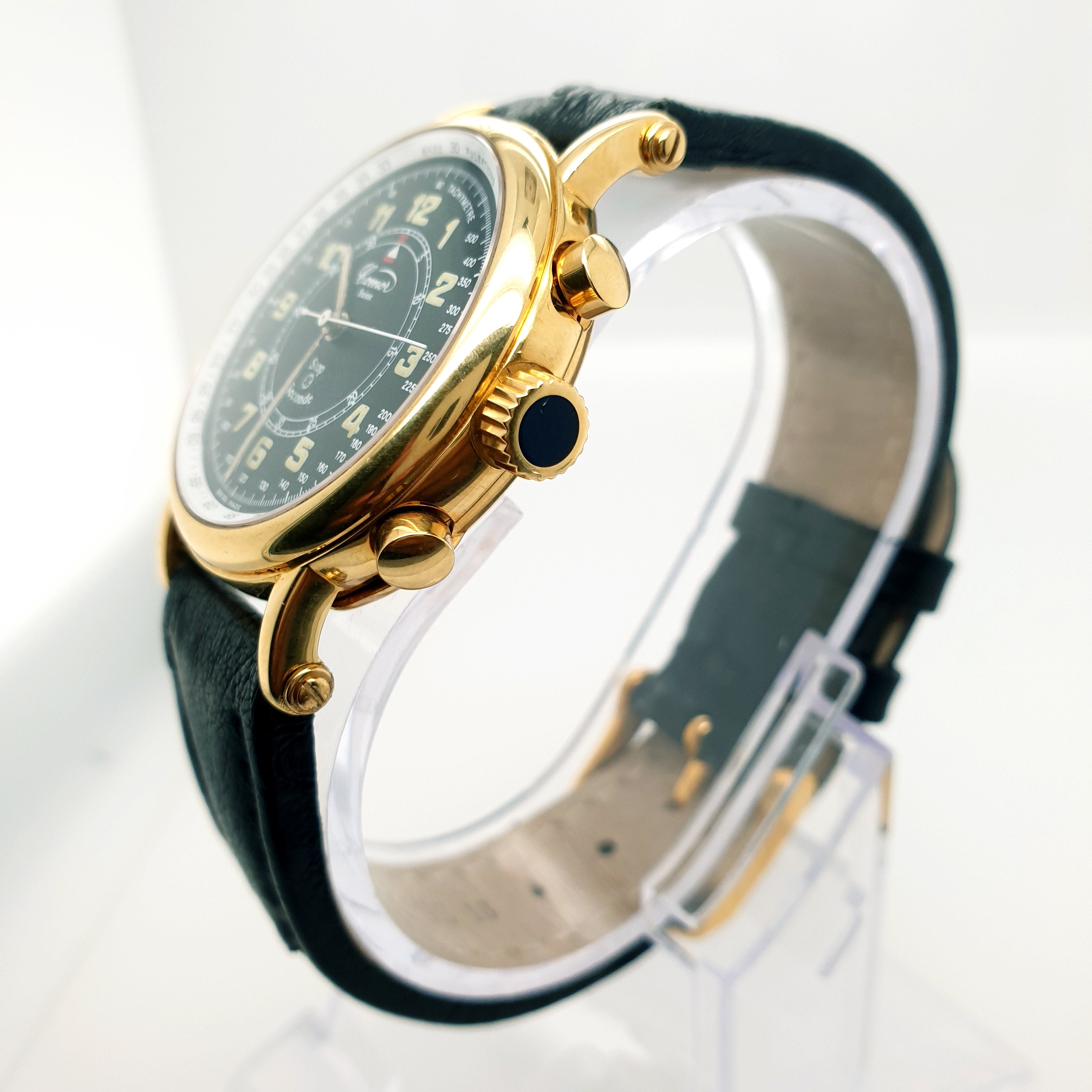 Herrenarmbanduhr "Comor Stop Seconde" Chronograph Handaufzug