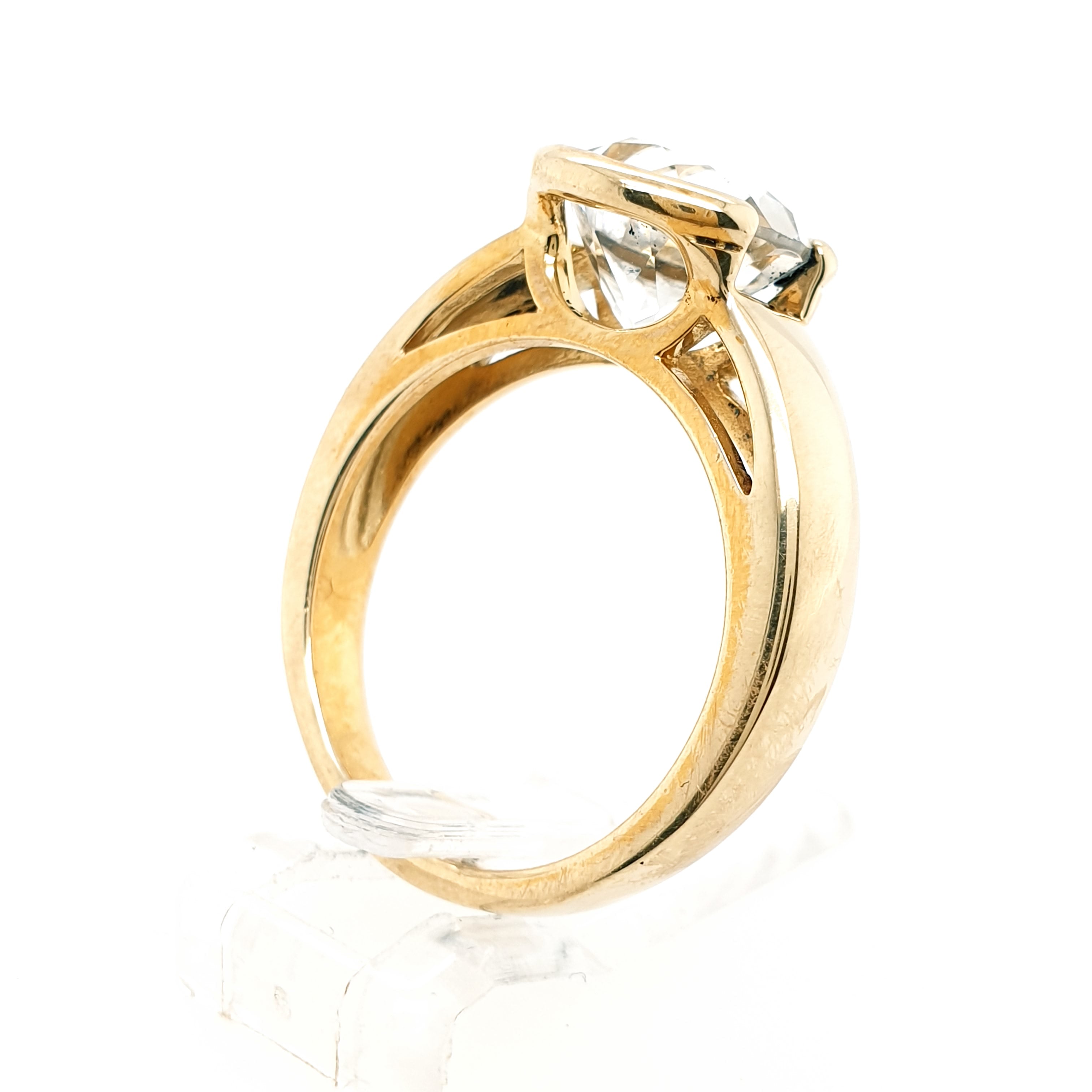 Damenring 333 Gelbgold mit Zirkonia