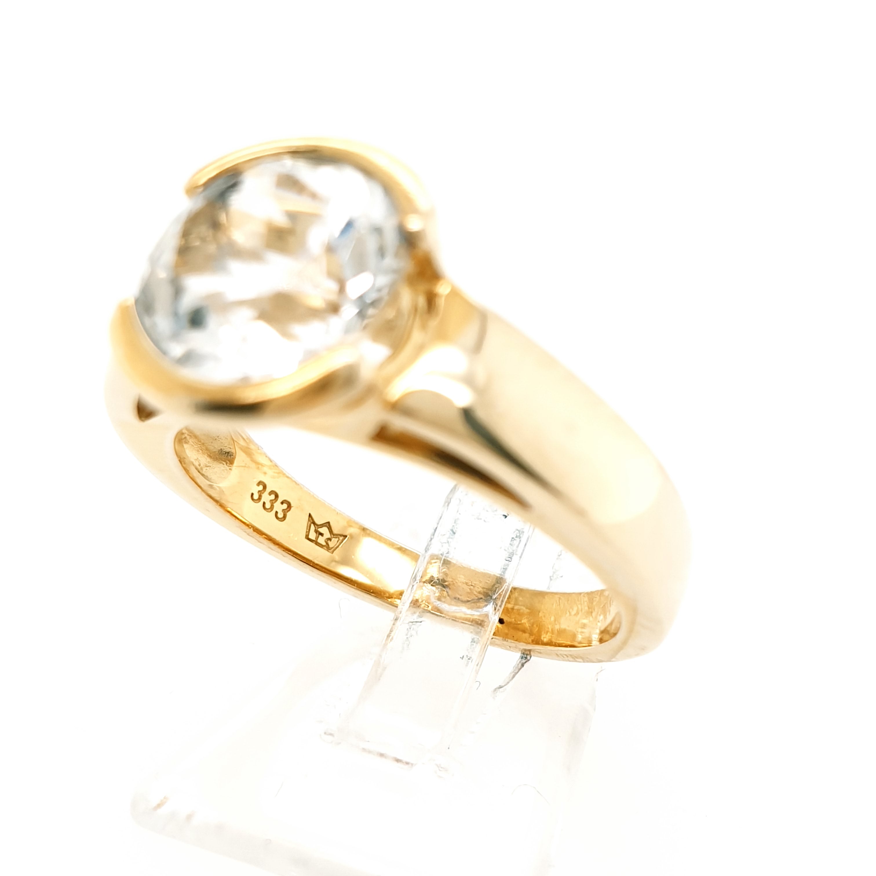Damenring 333 Gelbgold mit Zirkonia
