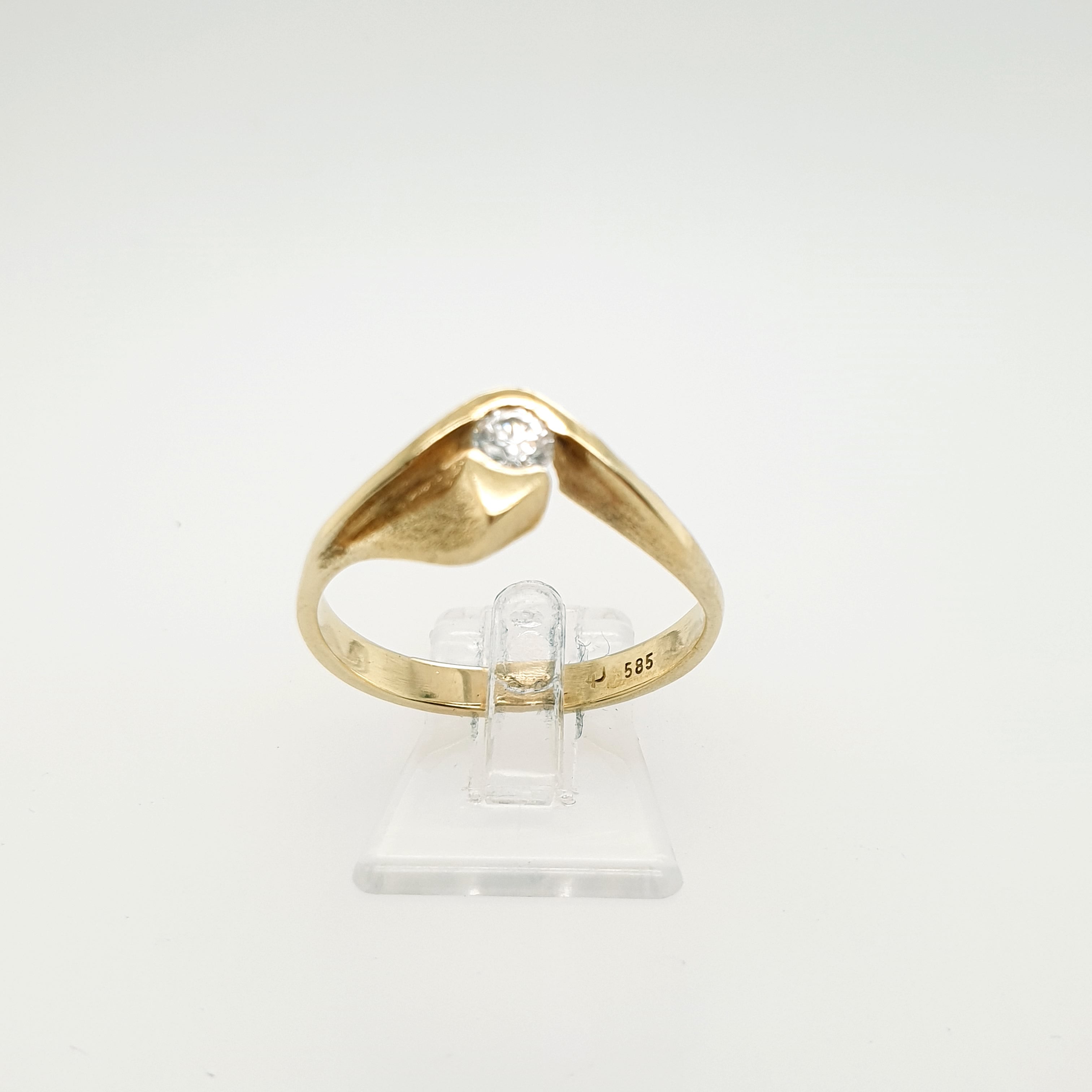 Damenring Brillant 585/14kt Gelbgold Gr. 62