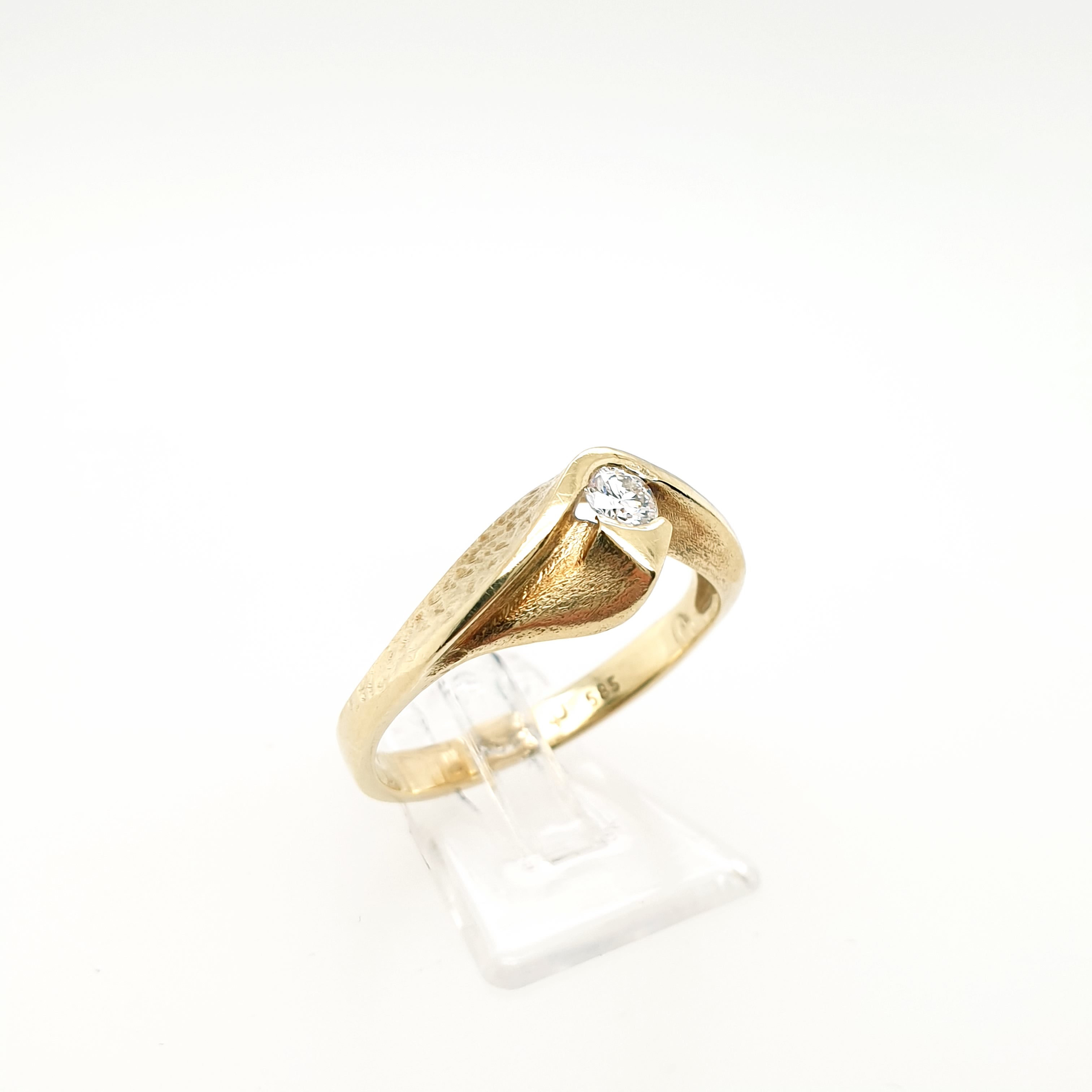 Damenring Brillant 585/14kt Gelbgold Gr. 62