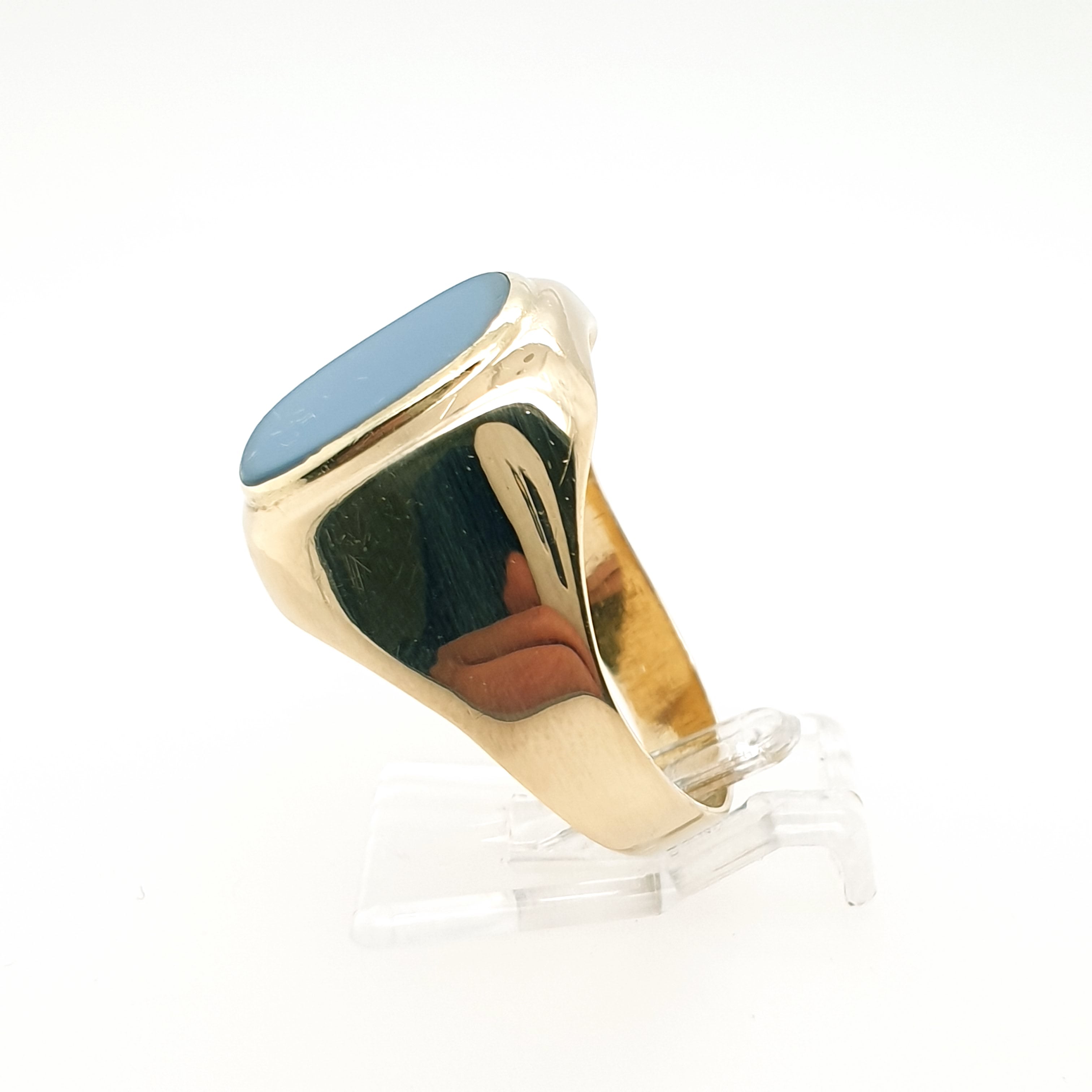 Herrenring Zirkonia 585/14kt Gelbgold Gr.65