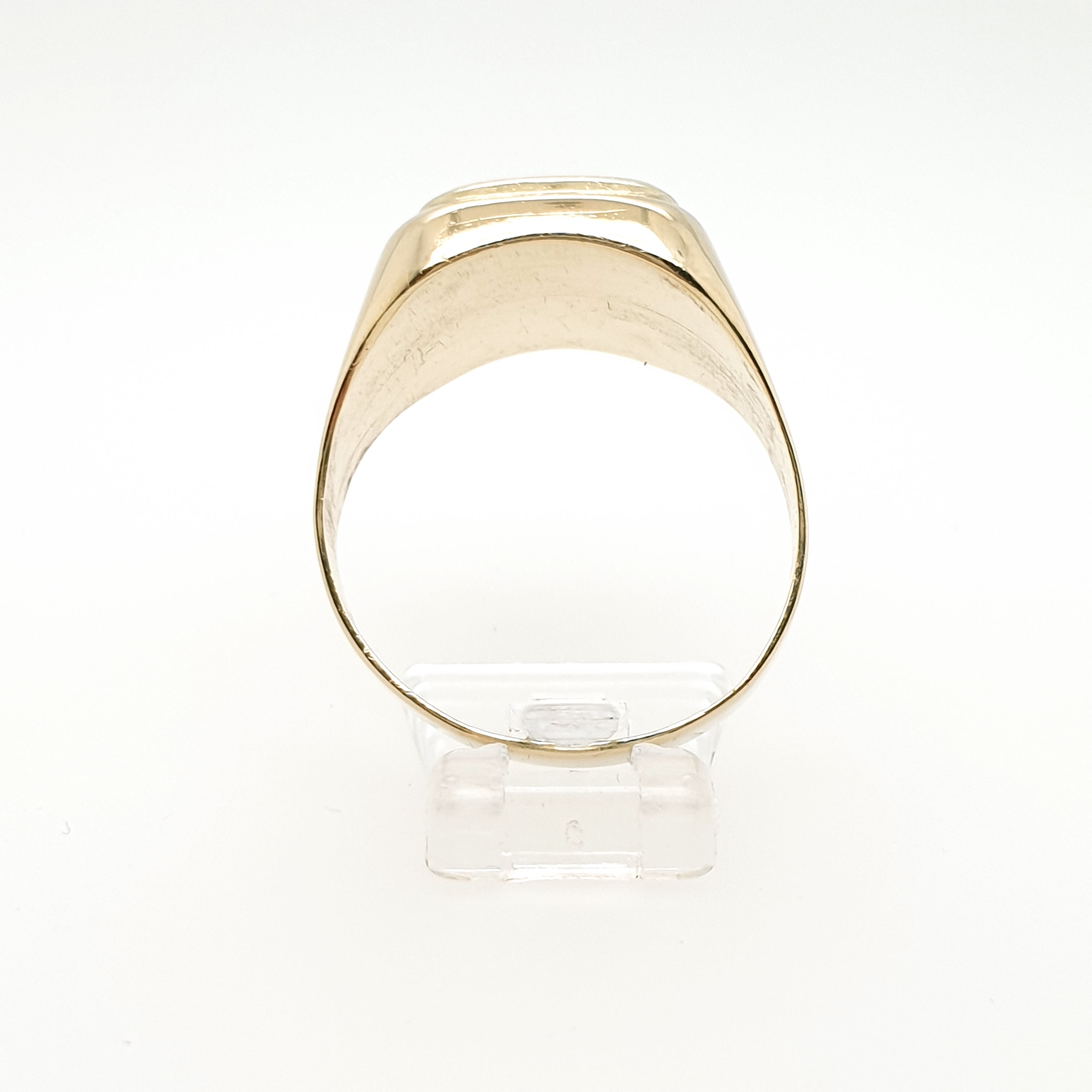 Herrenring Zirkonia 585/14kt Gelbgold Gr.65