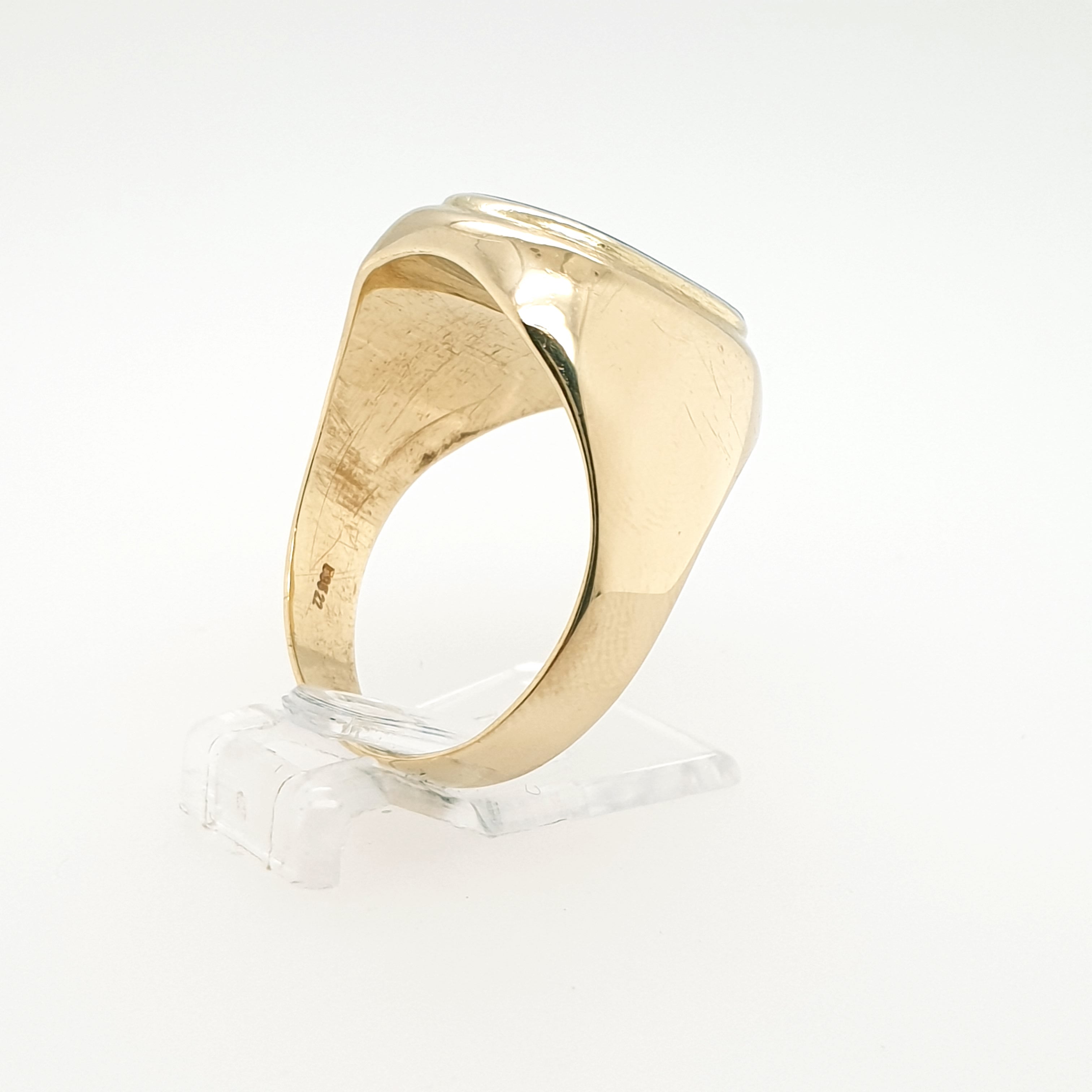 Herrenring Zirkonia 585/14kt Gelbgold Gr.65