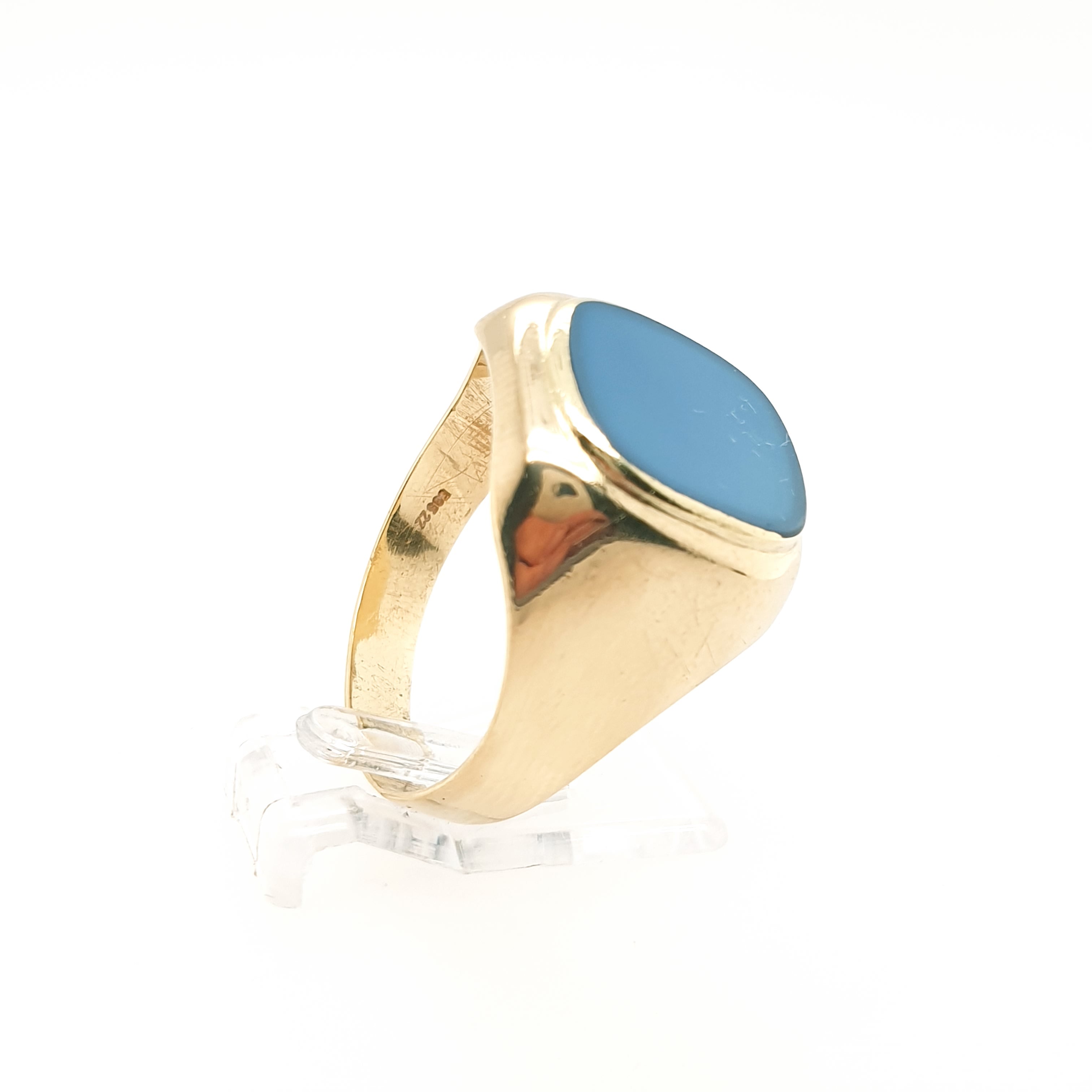 Herrenring Zirkonia 585/14kt Gelbgold Gr.65
