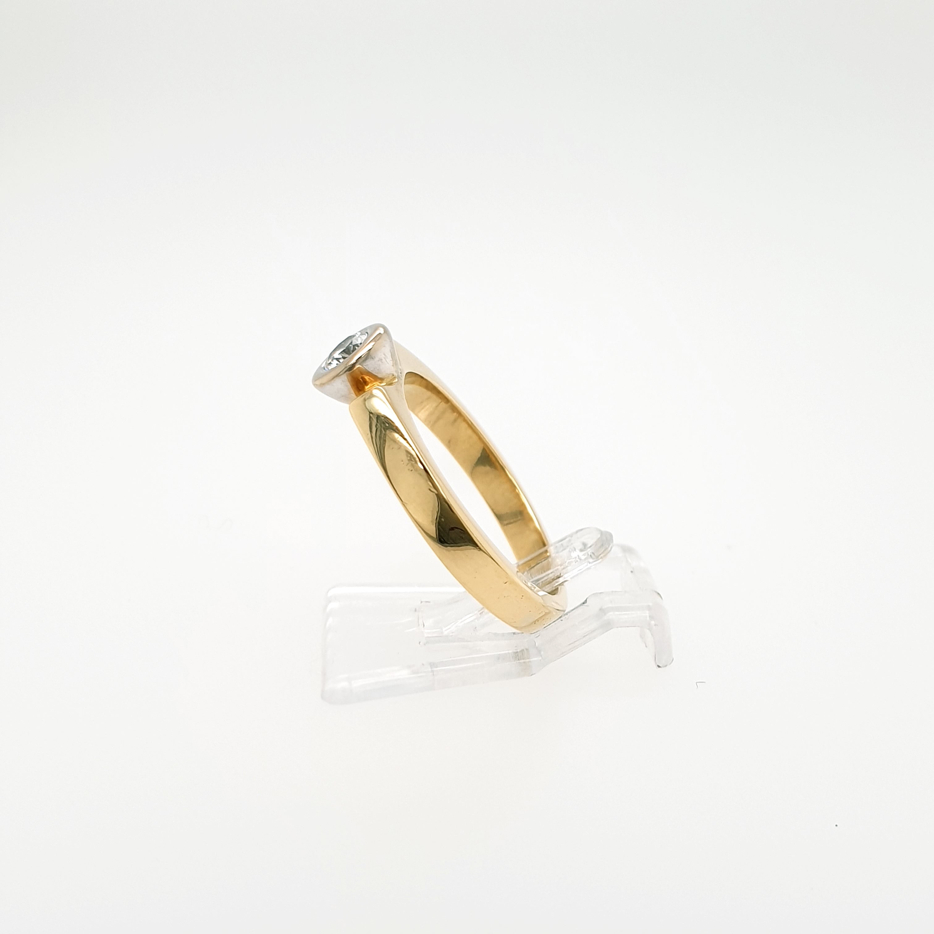 Brillant Solitär Ring 750 Gelbgold 18kt Gr.54