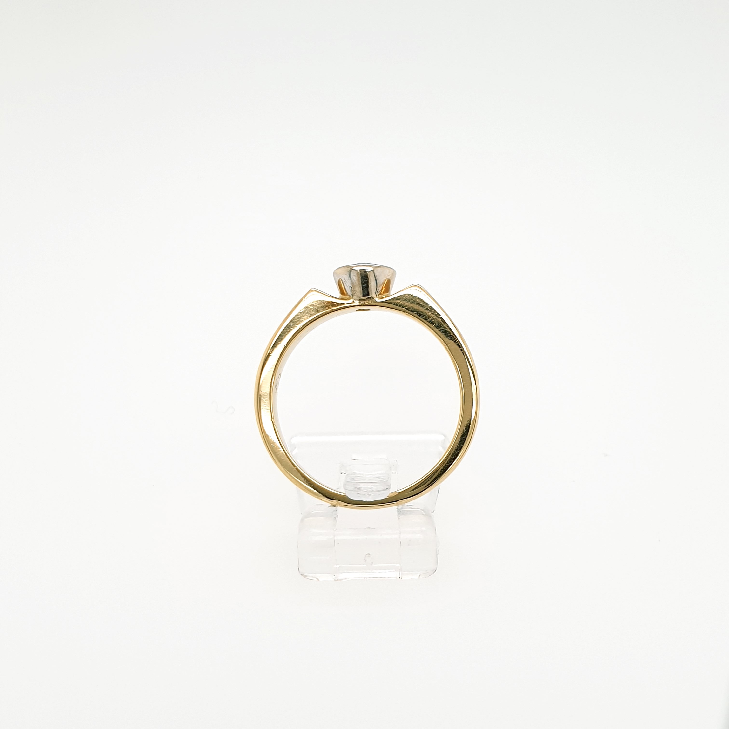 Brillant Solitär Ring 750 Gelbgold 18kt Gr.54