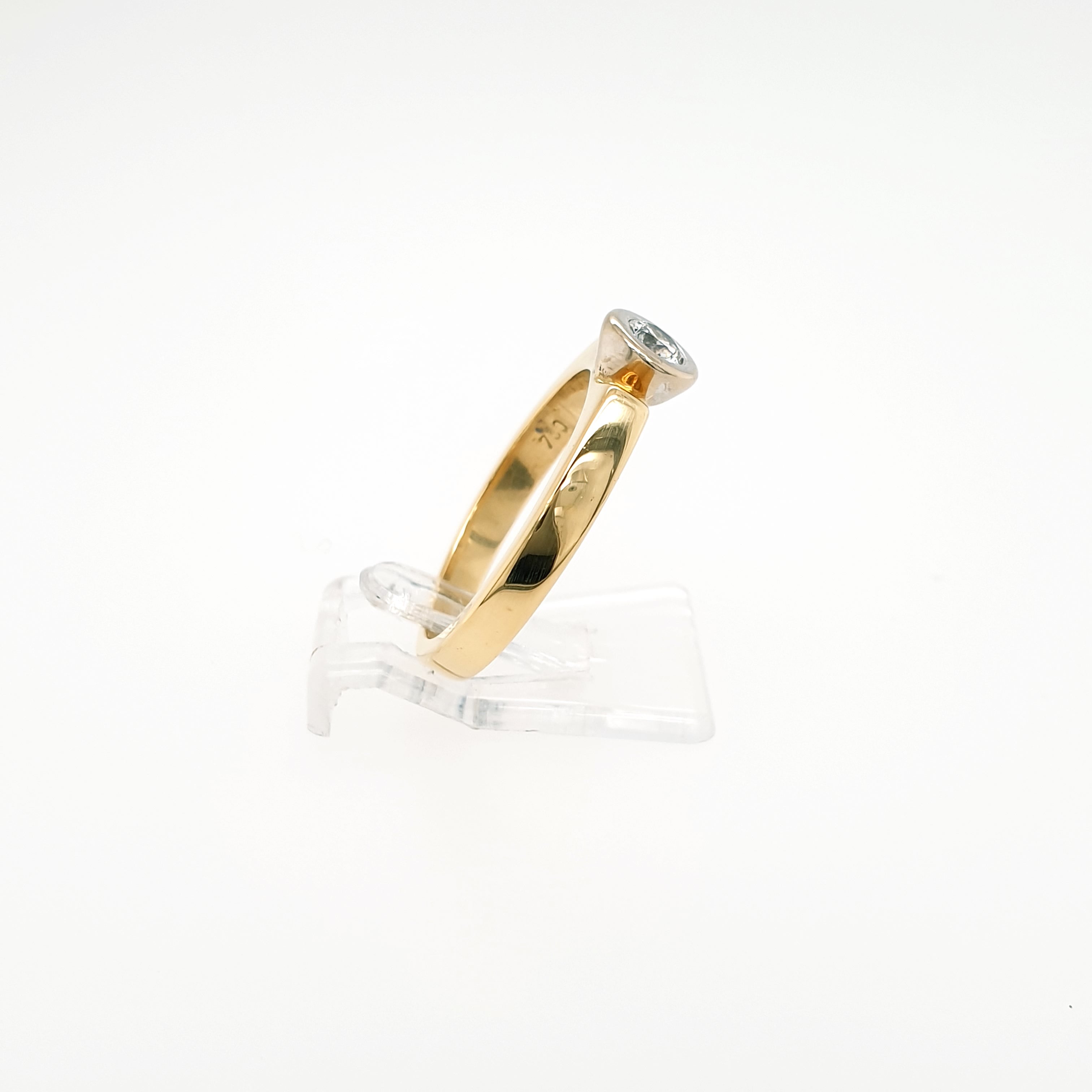 Brillant Solitär Ring 750 Gelbgold 18kt Gr.54