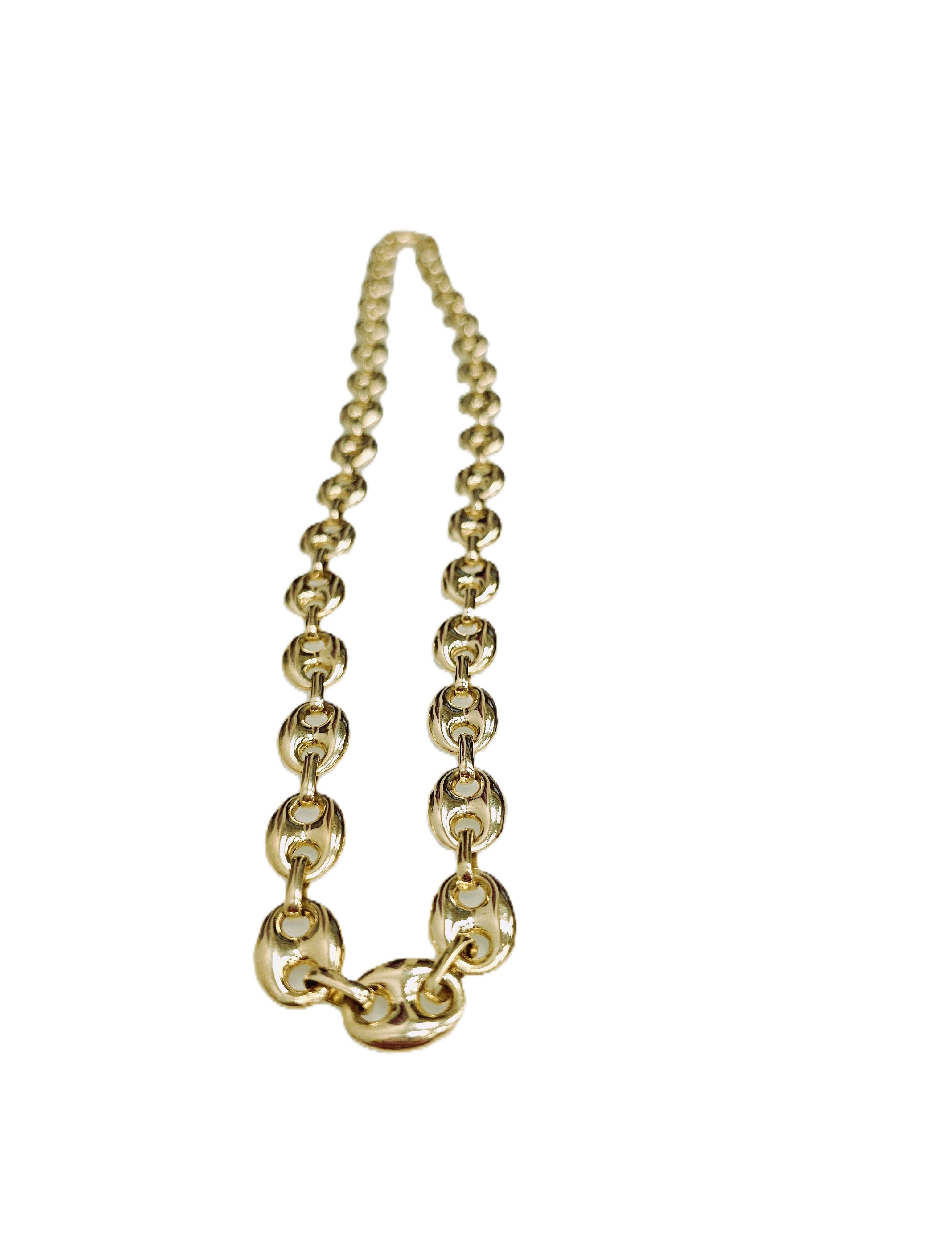 Gold Bohnen Kette 585 14kt 60cm