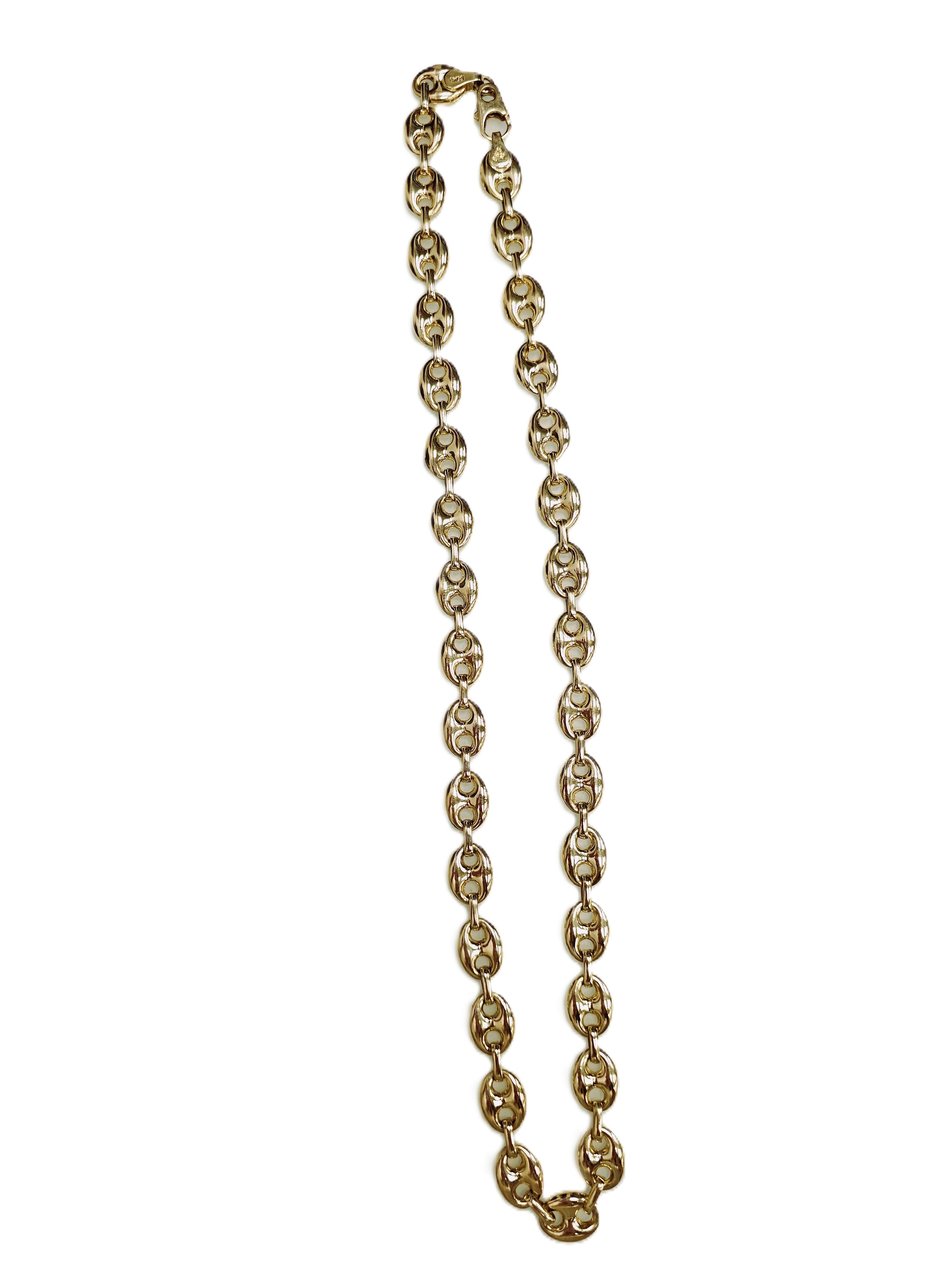 Gold Bohnen Kette 585 14kt 60cm