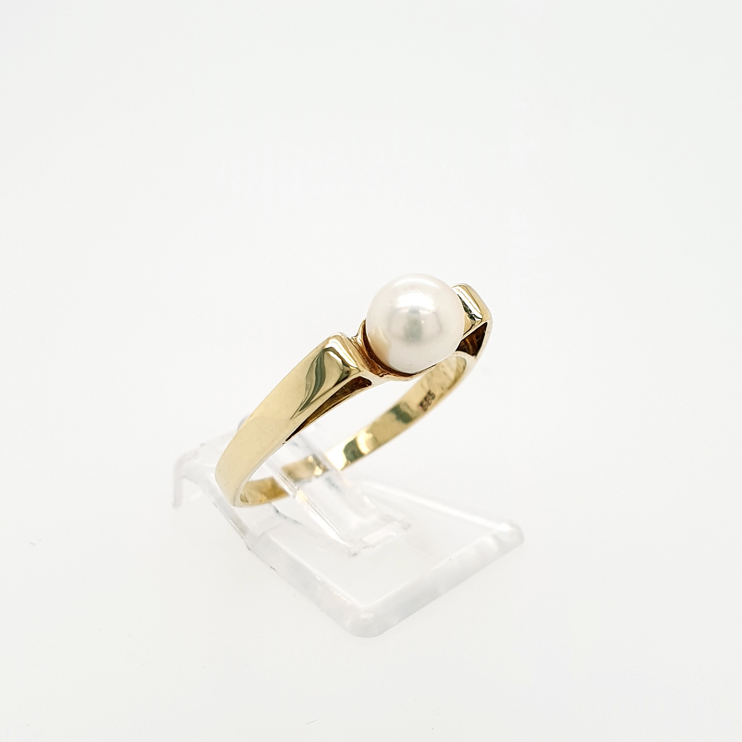 Perlen Ring 585 Gelbgold 14kt Gr.55