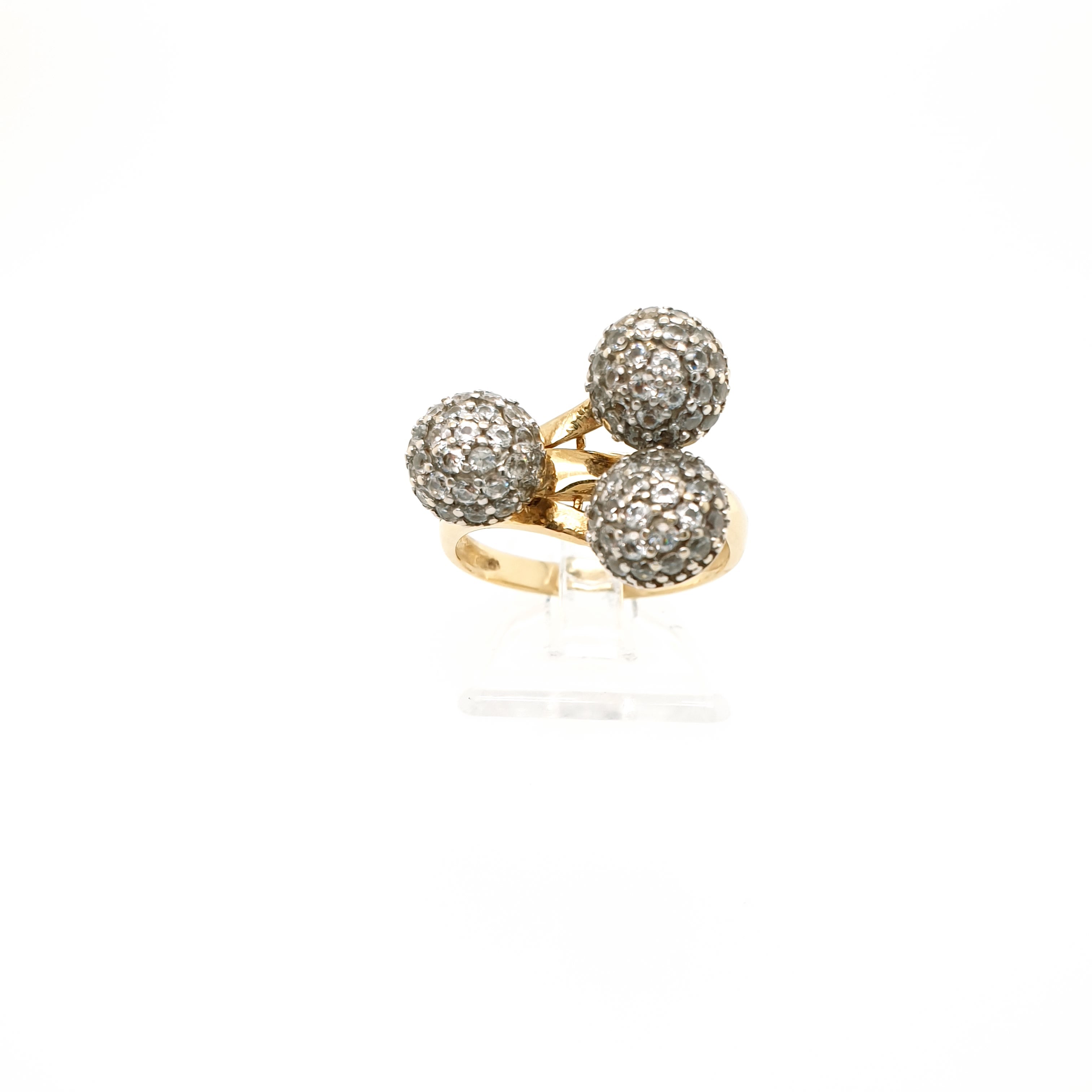 Ring mit Zirkonia Gelbgold 585 14 Karat Gr.55