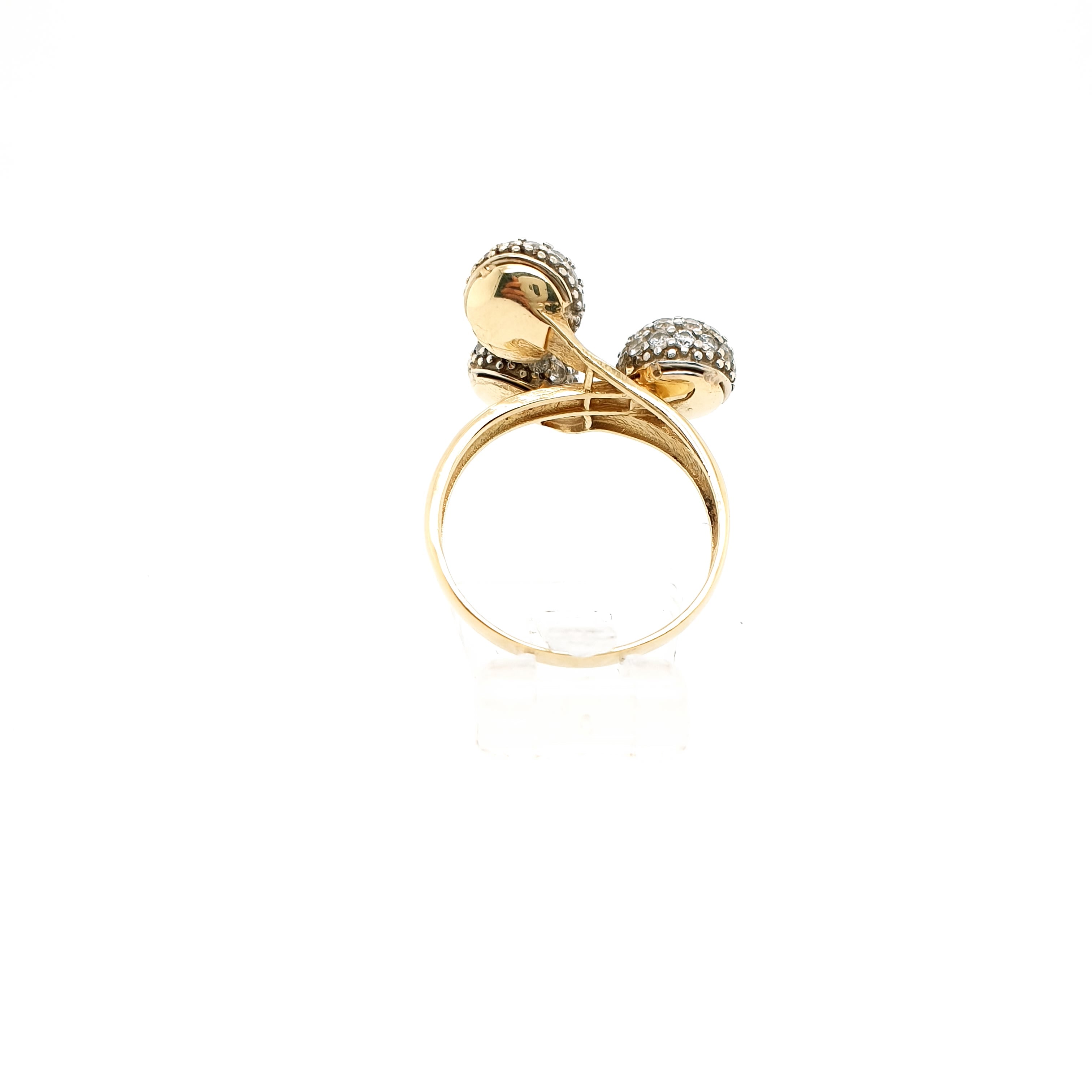 Ring mit Zirkonia Gelbgold 585 14 Karat Gr.55