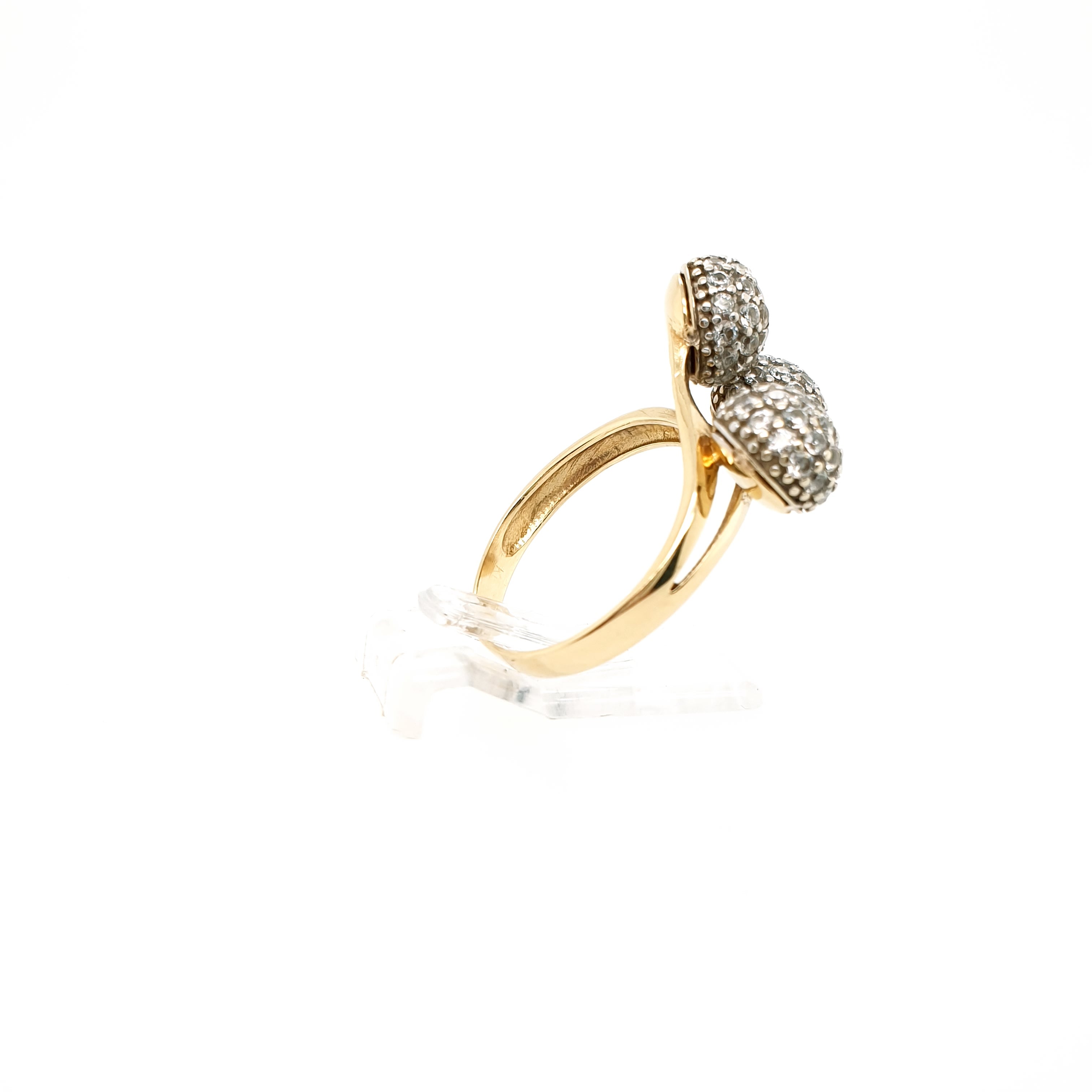 Ring mit Zirkonia Gelbgold 585 14 Karat Gr.55