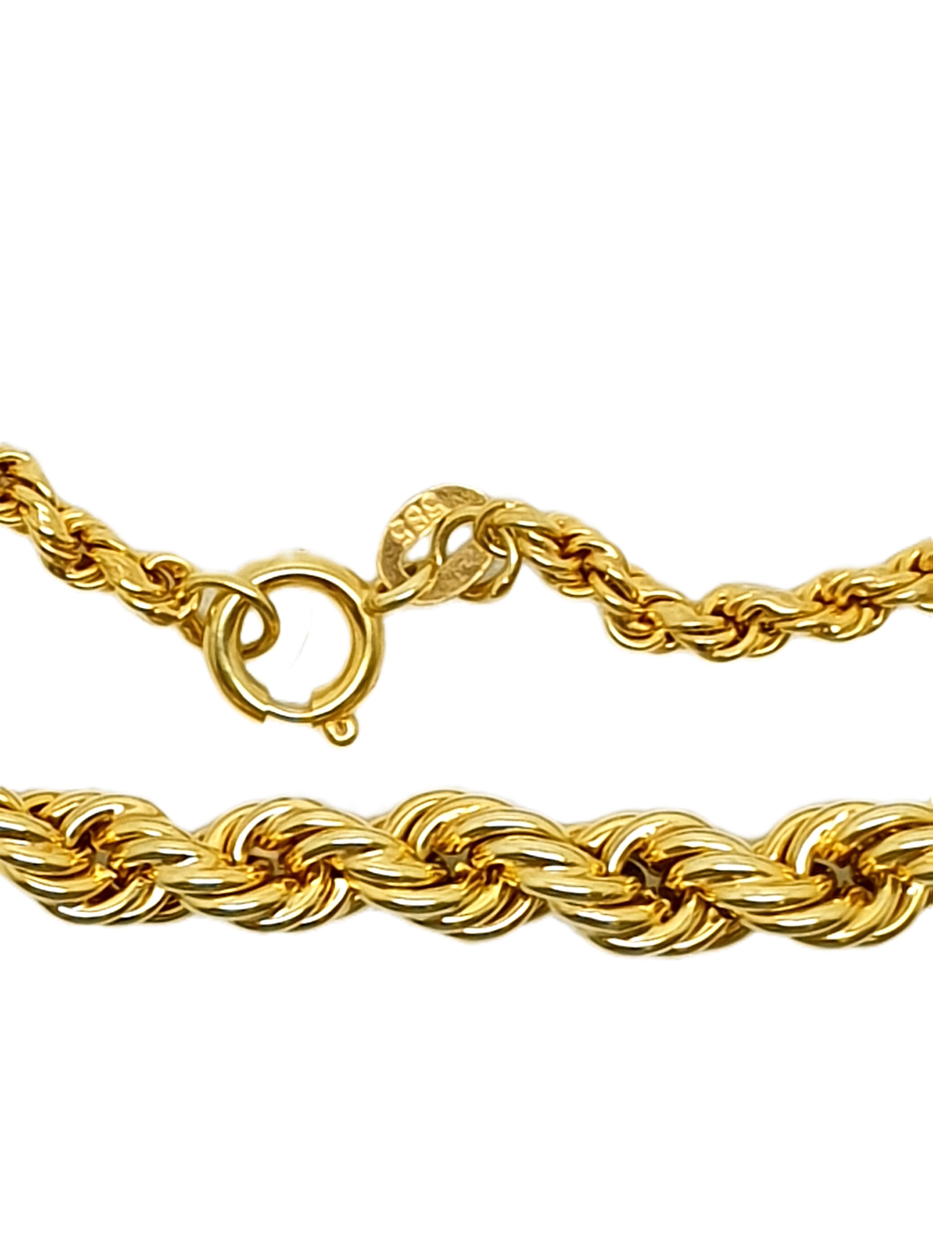 Gold Kordelkette 585 14kt 60cm