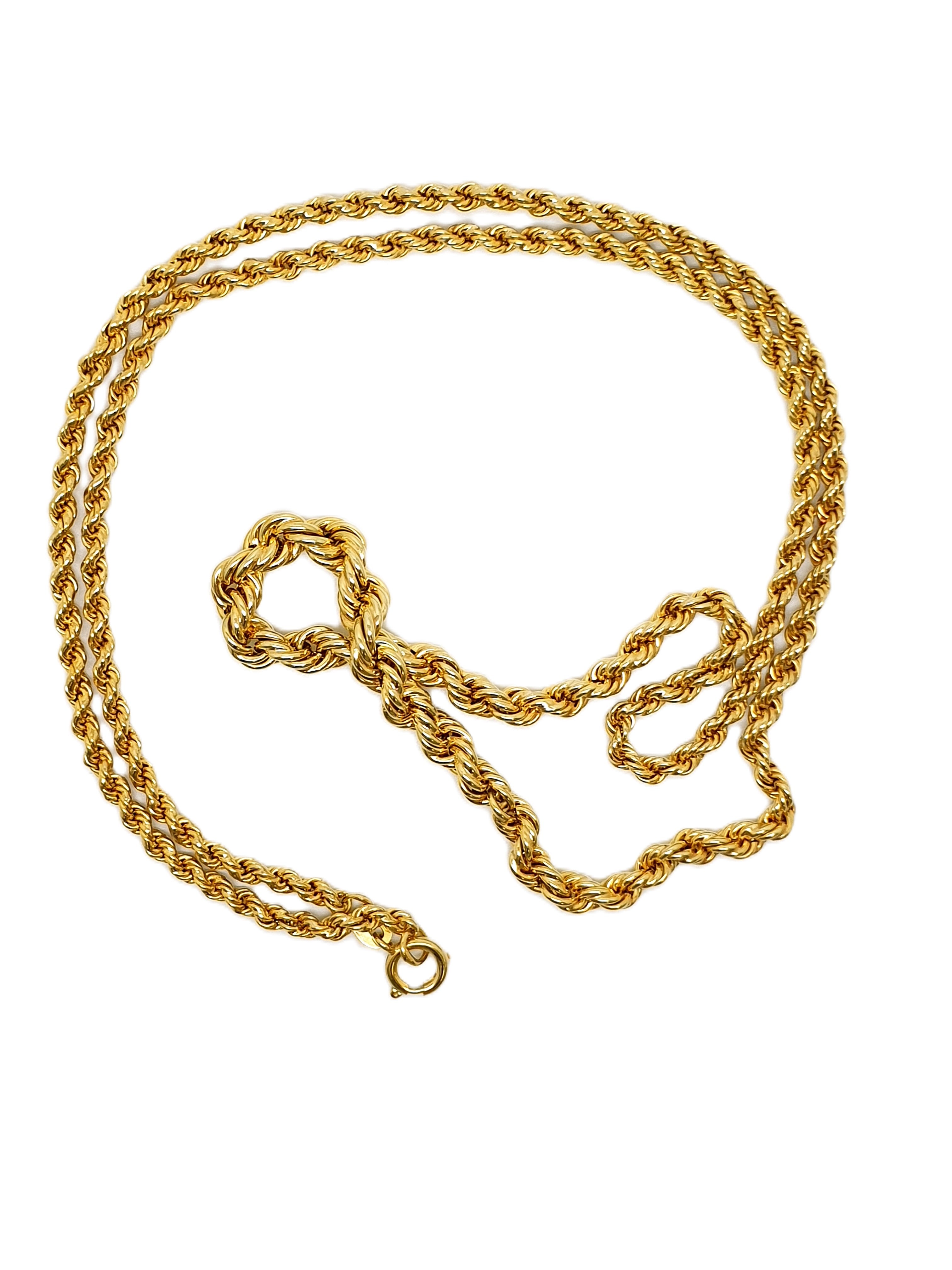 Gold Kordelkette 585 14kt 60cm