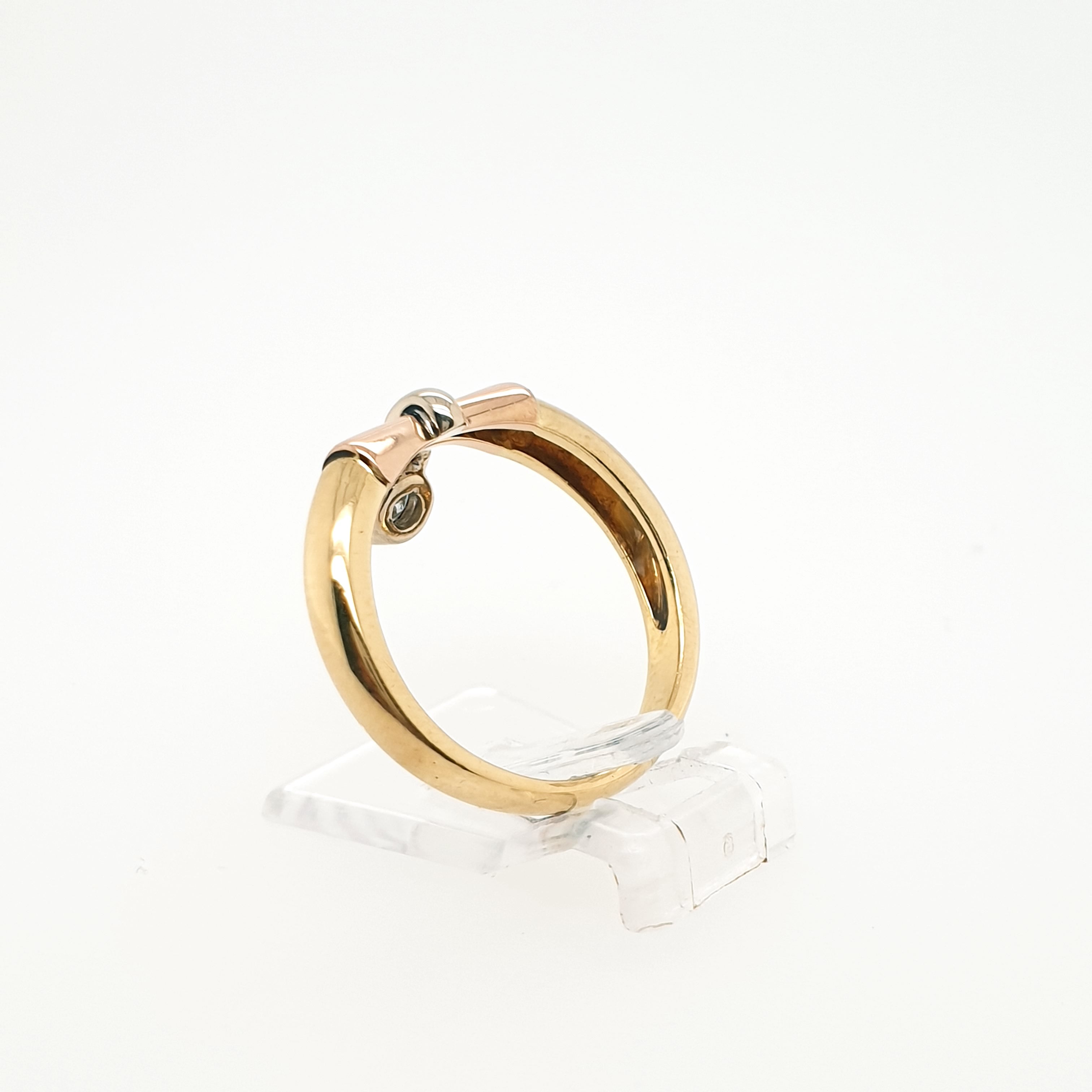 Ring mit Brillantanhänger Gelbgold 750 18 Karat Gr.55