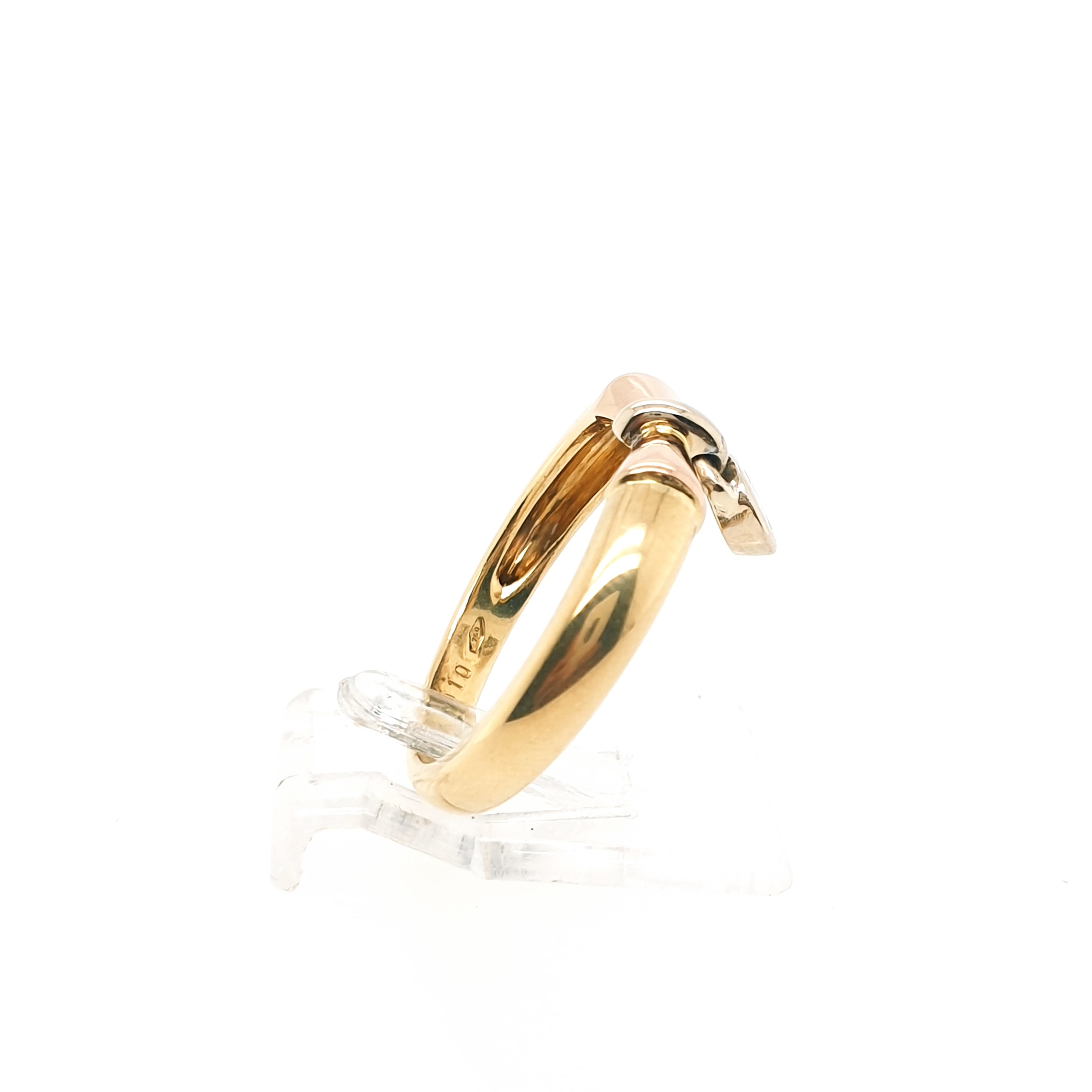 Ring mit Brillantanhänger Gelbgold 750 18 Karat Gr.55