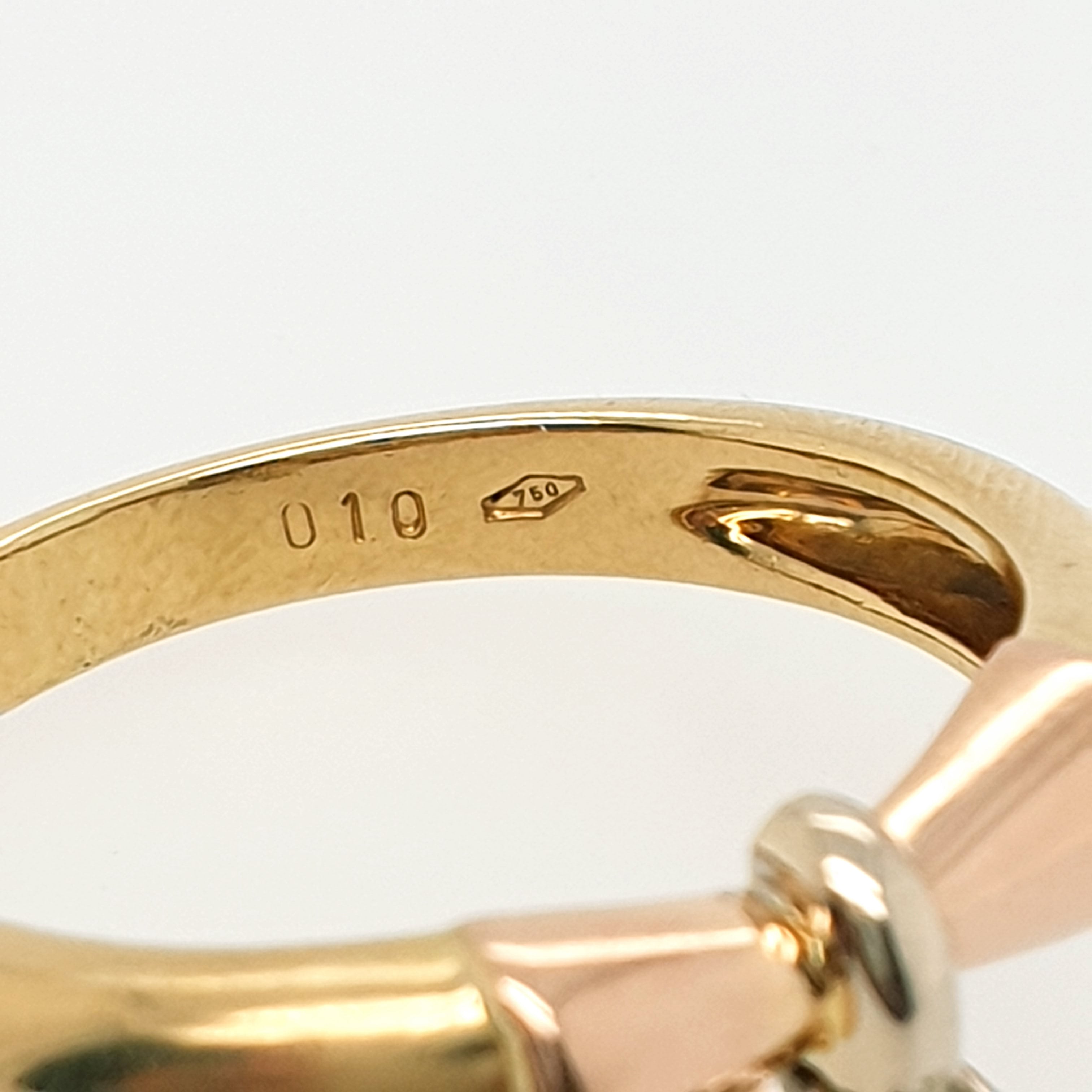 Ring mit Brillantanhänger Gelbgold 750 18 Karat Gr.55