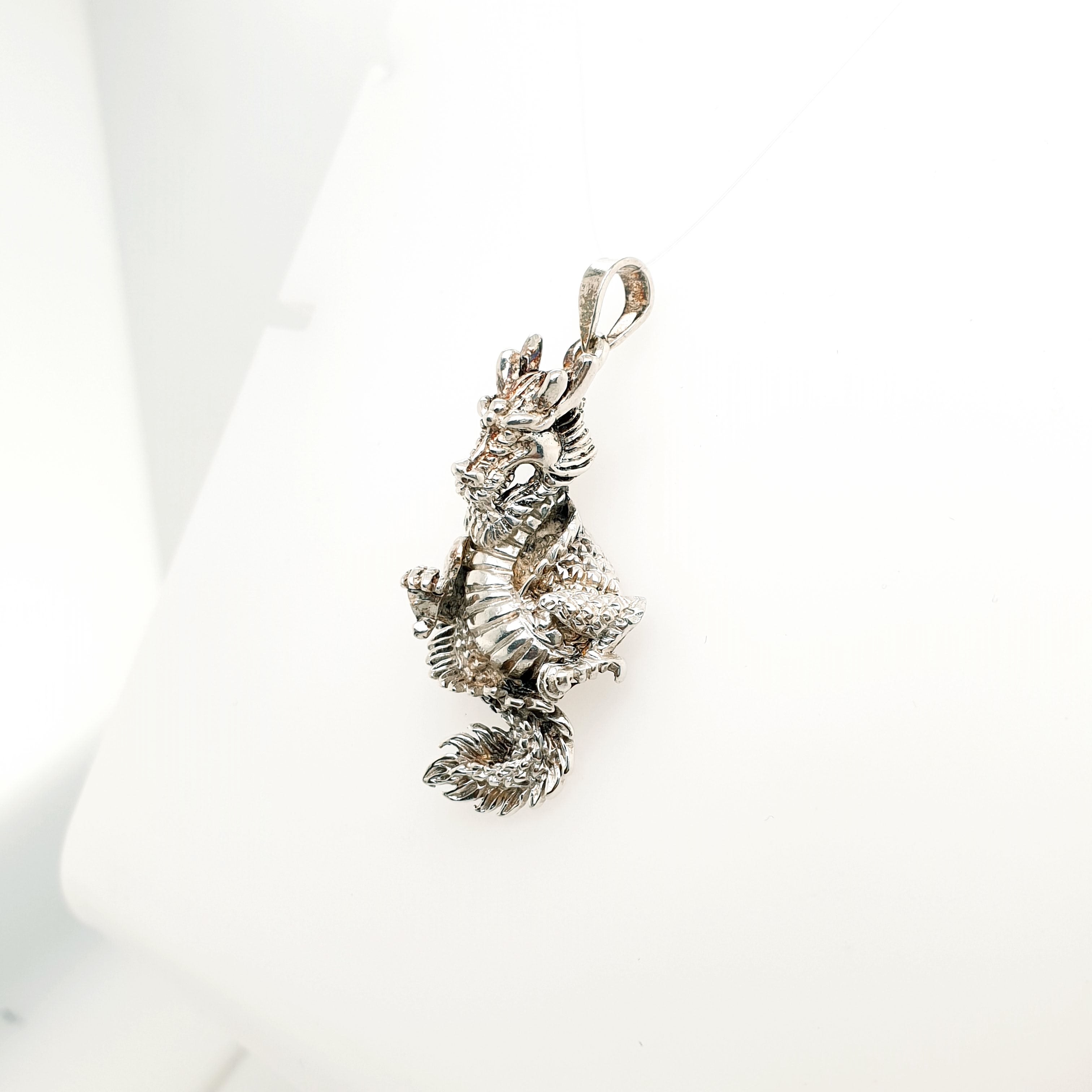 Kettenanhänger Drache aus 925 Sterling Silver