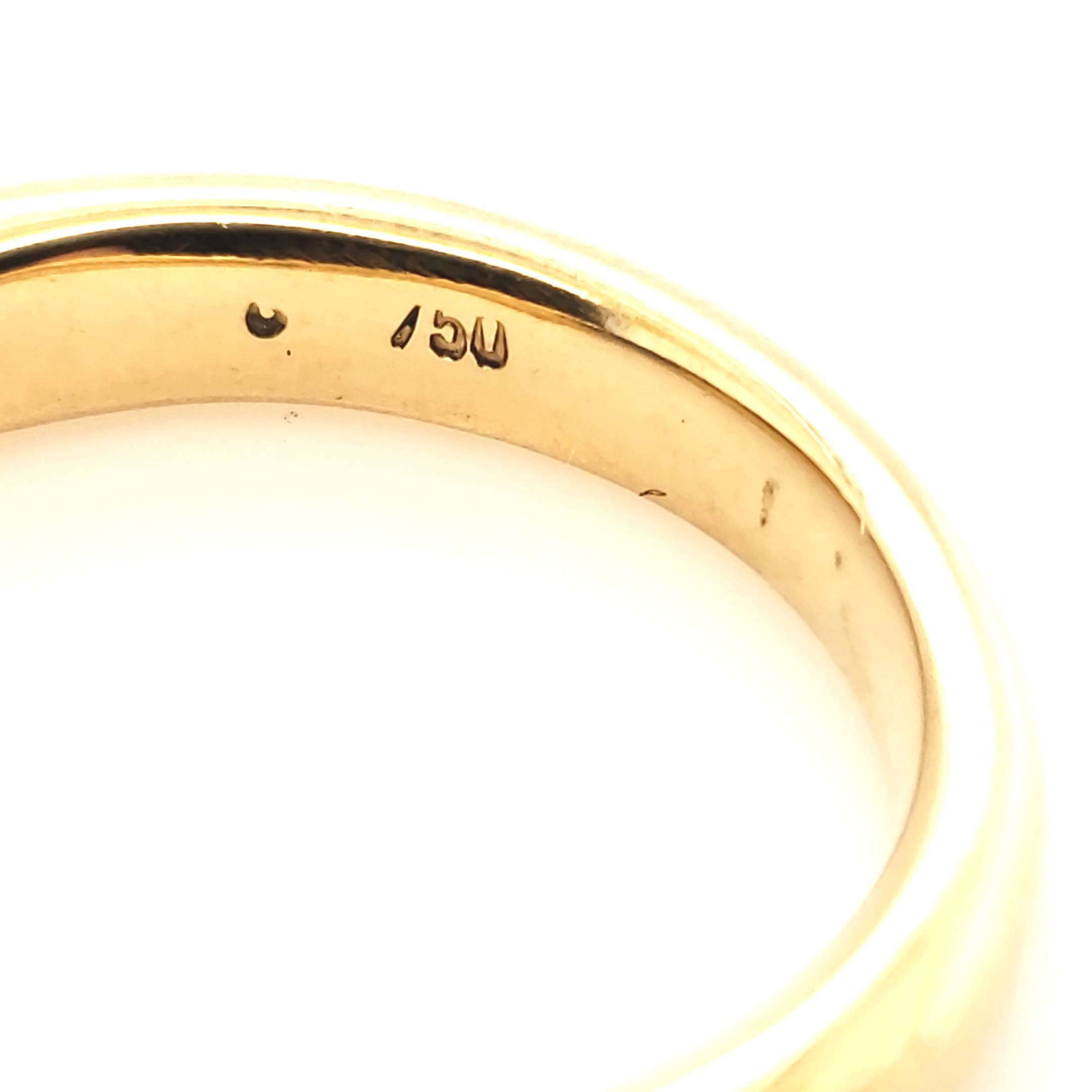 Ring Gelbgold 750 18kt besetzt mit einem Saphir ca,0,45ct Größe 51
