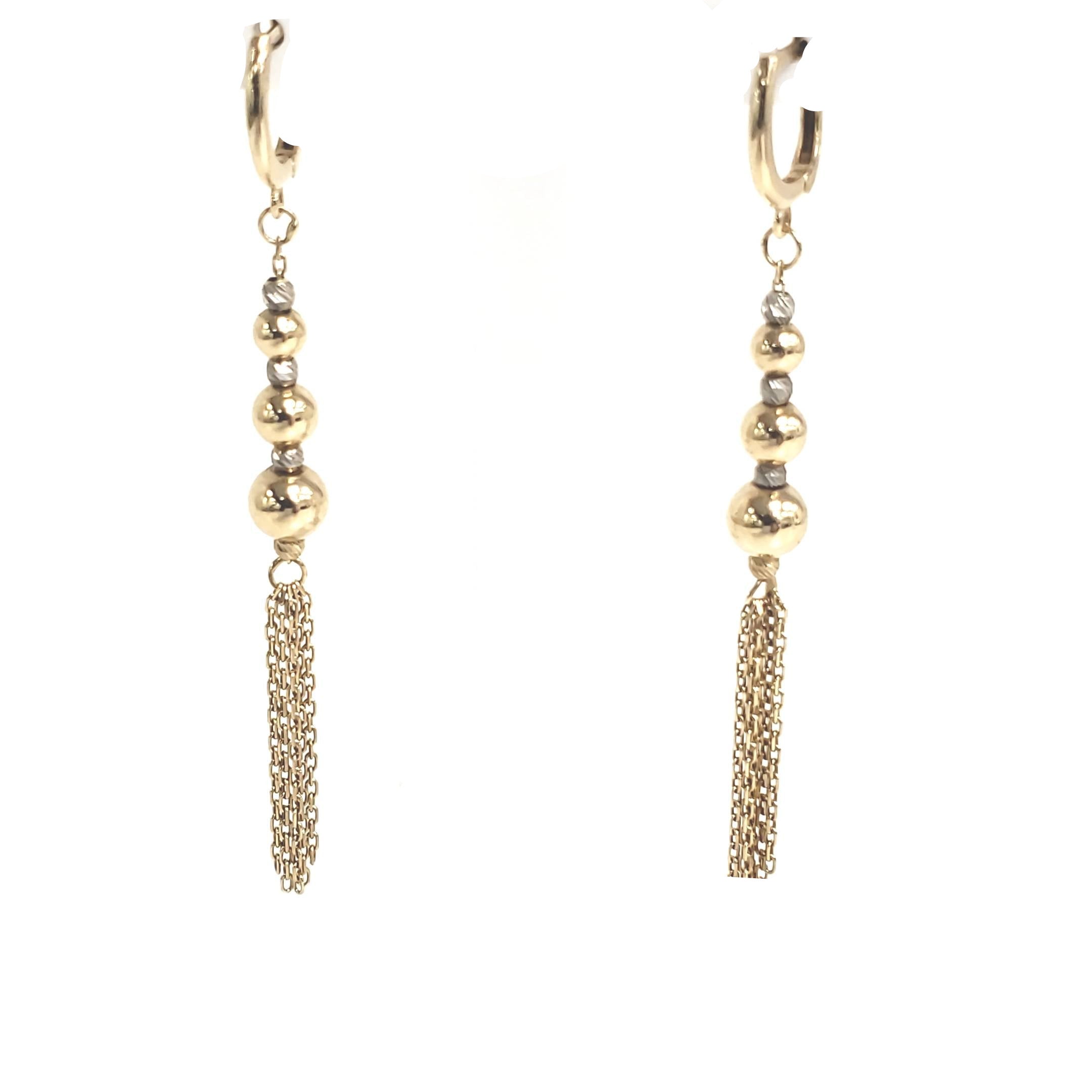 Ohrringe Ohrhänger Gelbgold Weißgold 585 14kt