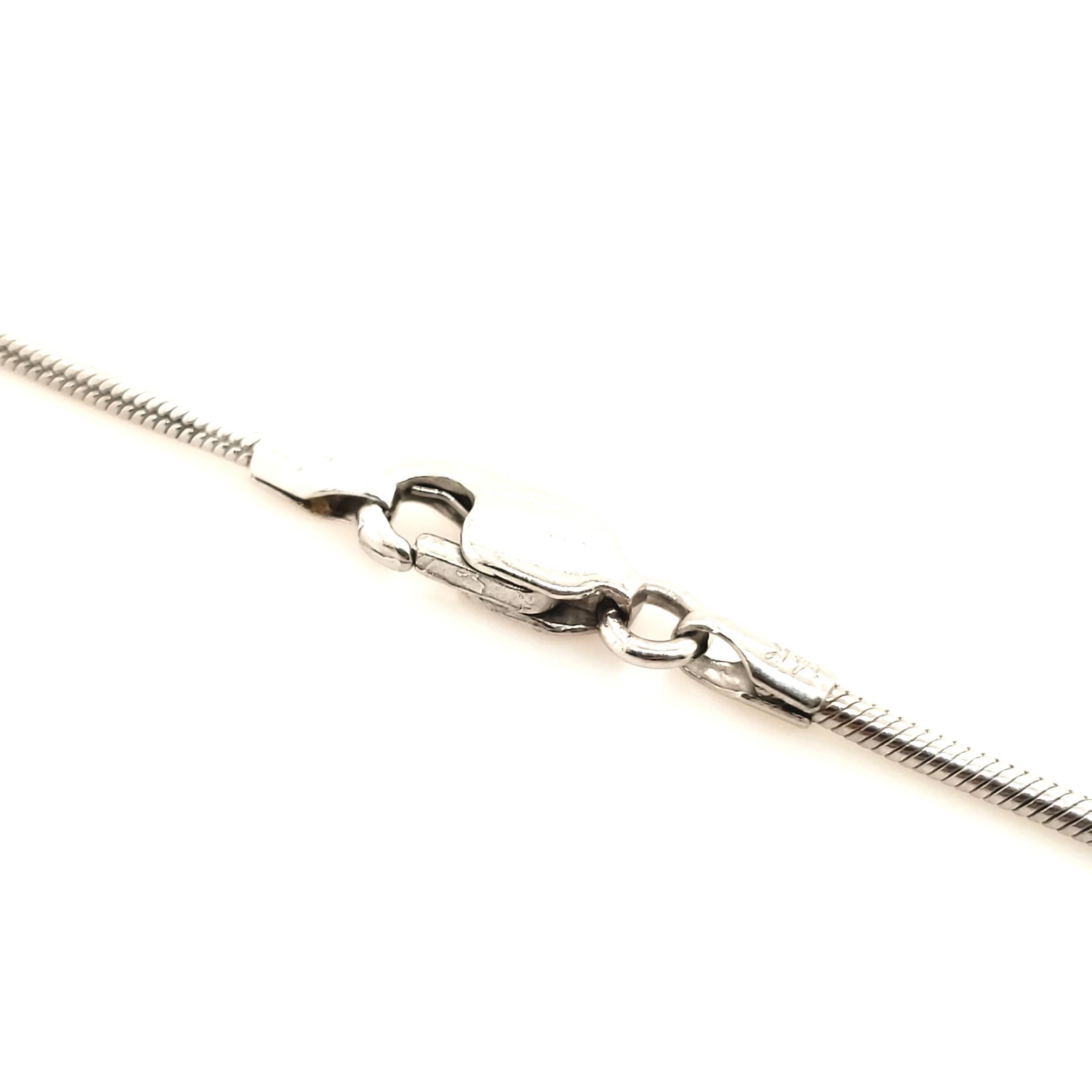 Halskette mit Anhänger Weißgold 585 ca. 46cm mit Brillant