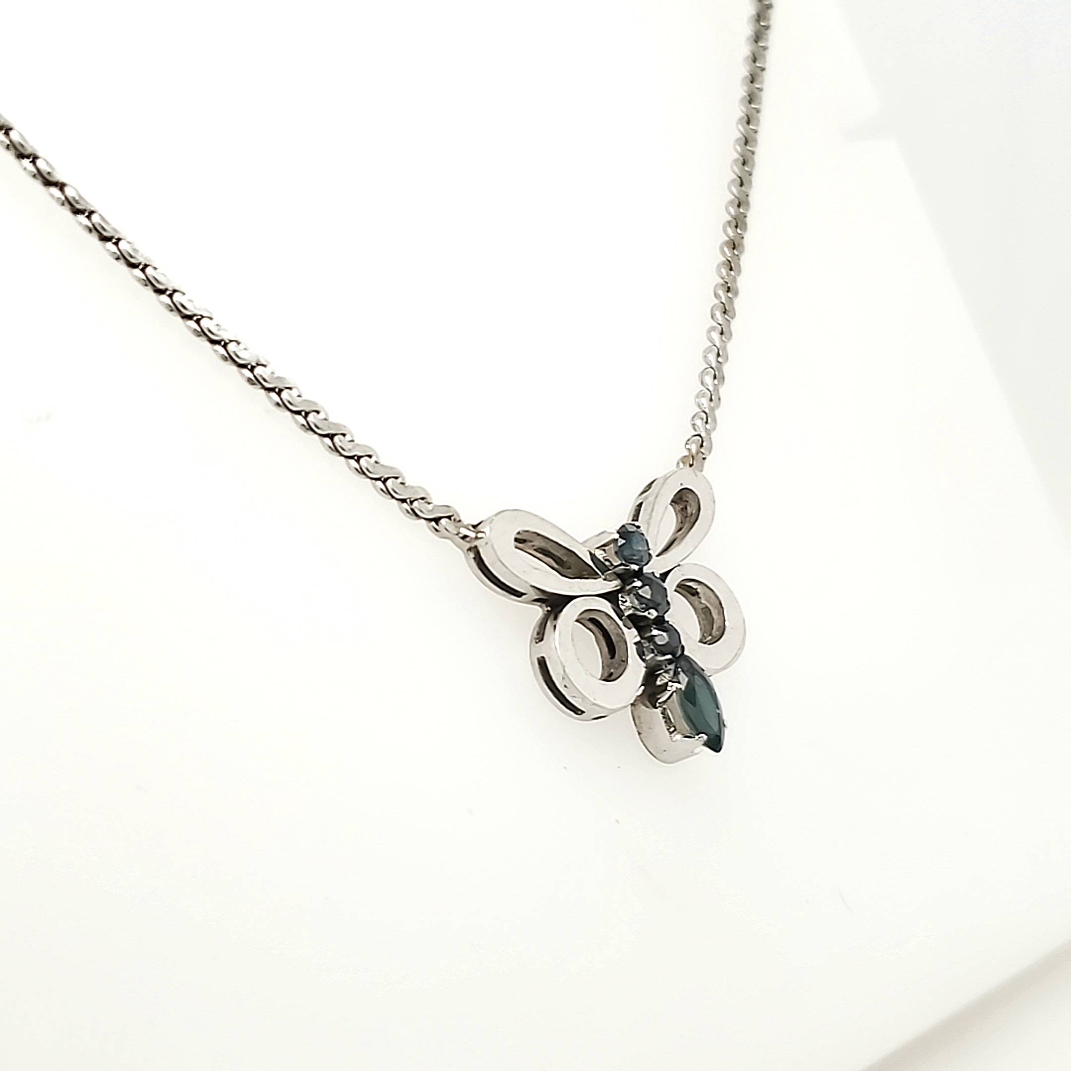 Collier Weißgold 585 ca. 40cm Schmetterling