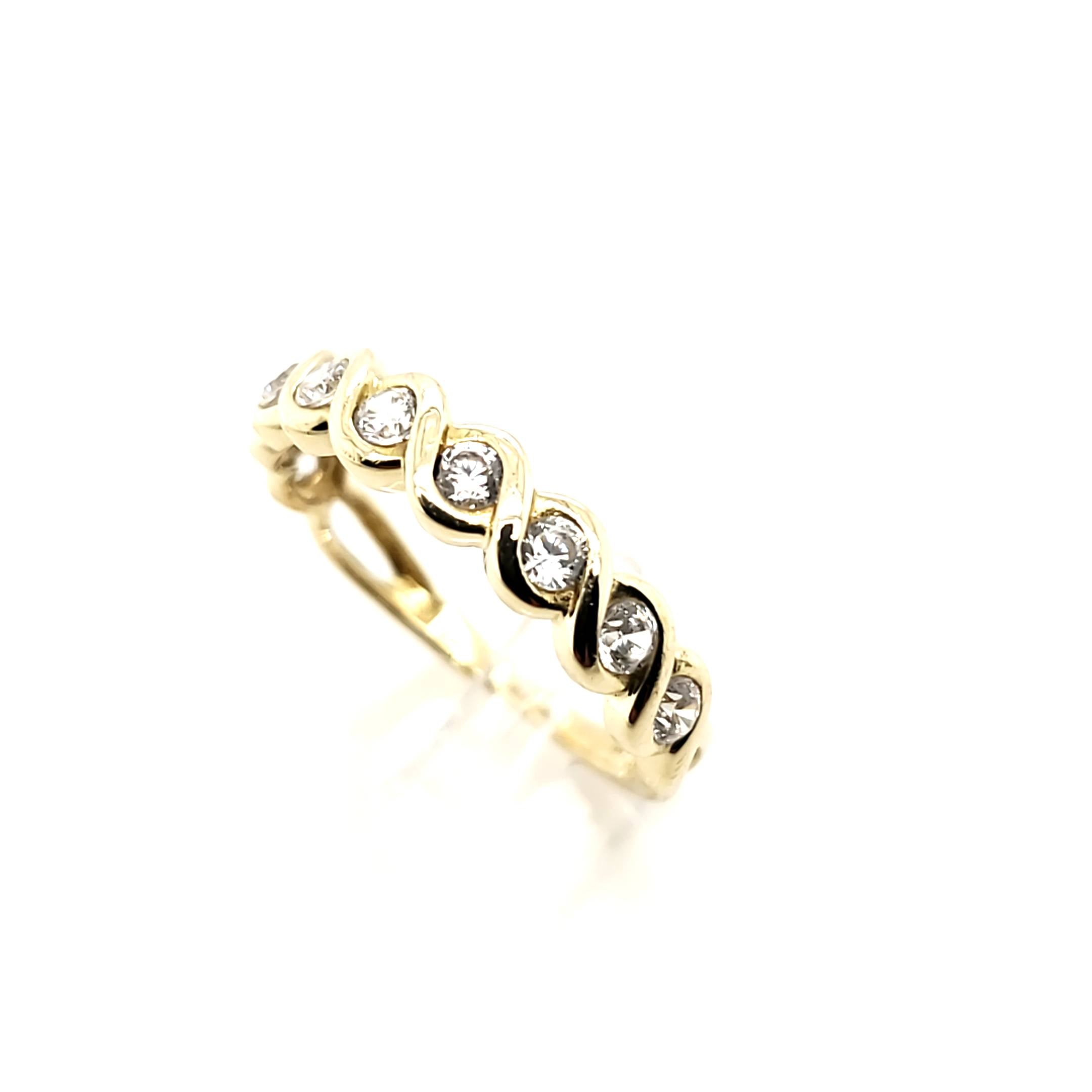 Memory Ring Gelbgold 375 Größe 58 9 Zirkonia