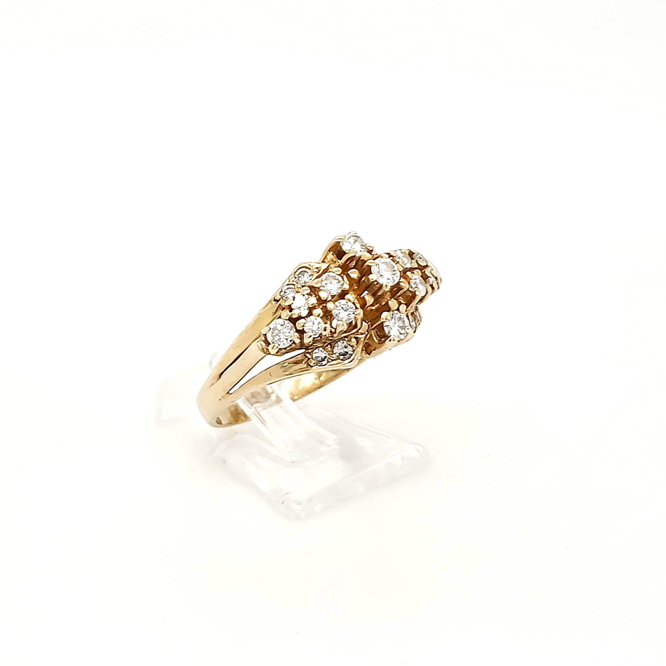 Ring Gelbgold 585 Gr.55 Brillanten