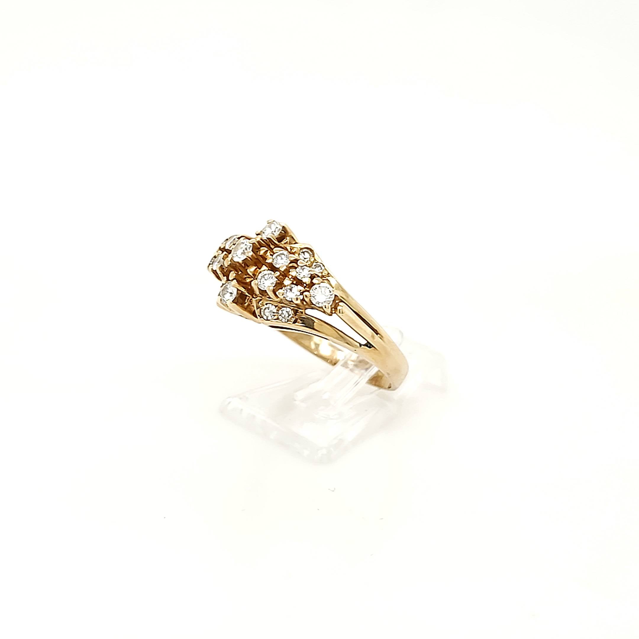 Ring Gelbgold 585 Gr.55 Brillanten