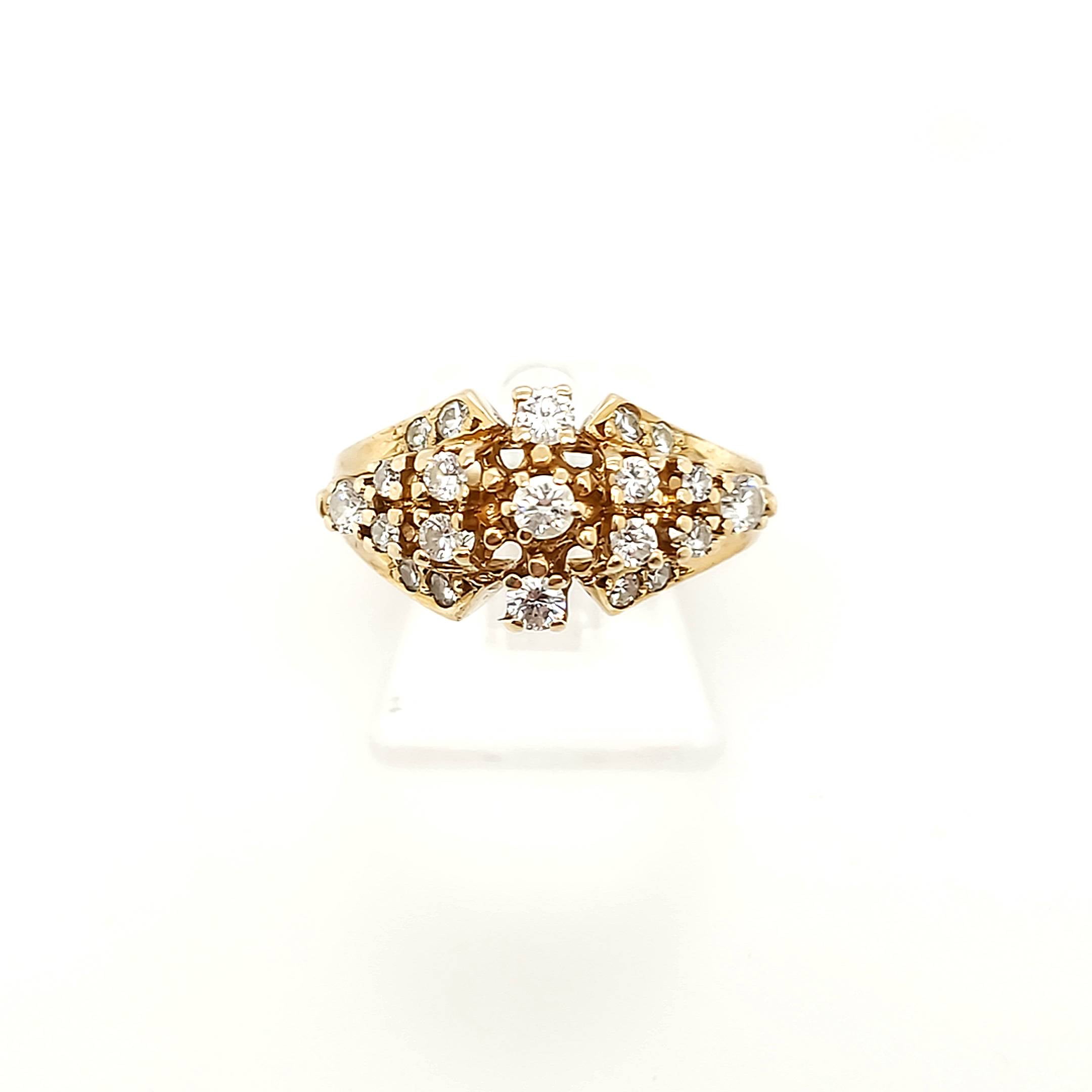 Ring Gelbgold 585 Gr.55 Brillanten