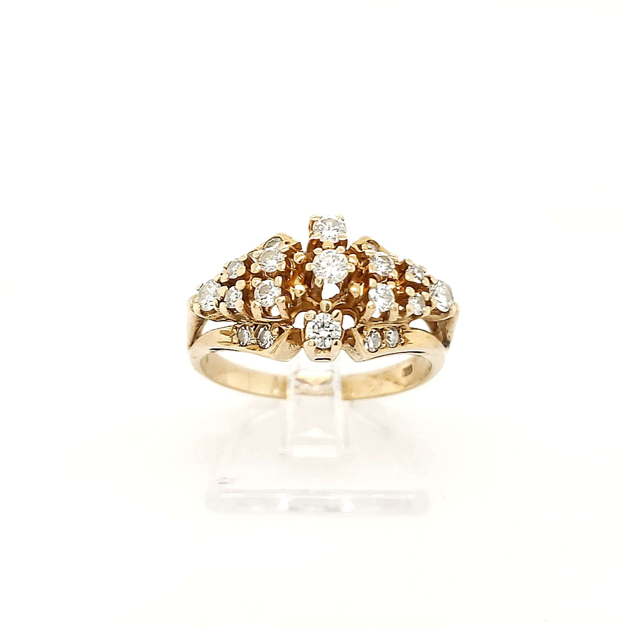 Ring Gelbgold 585 Gr.55 Brillanten