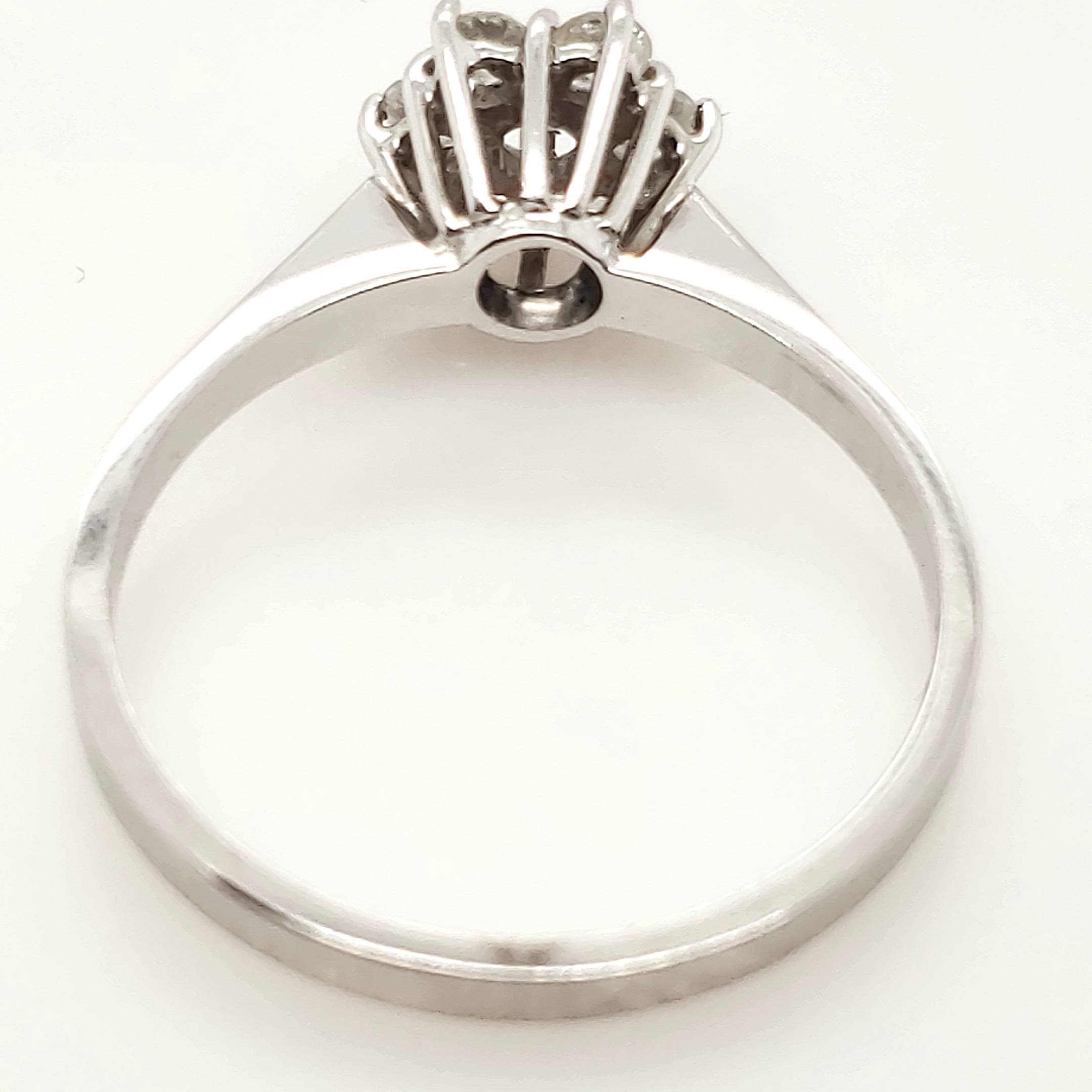 Ring Weißgold 7 Brillanten Ca.SI ca.0,5ct Verlobung