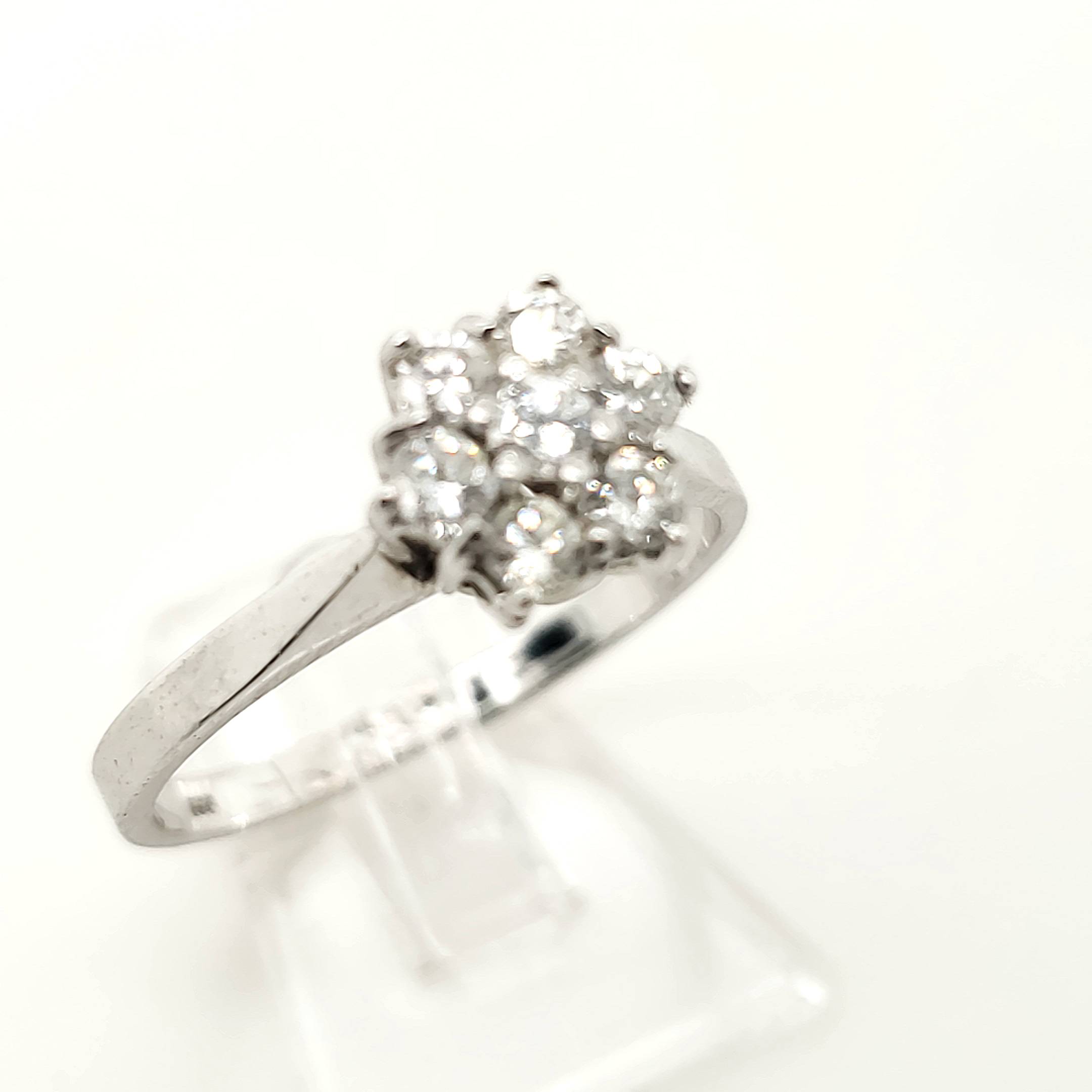 Ring Weißgold 7 Brillanten Ca.SI ca.0,5ct Verlobung