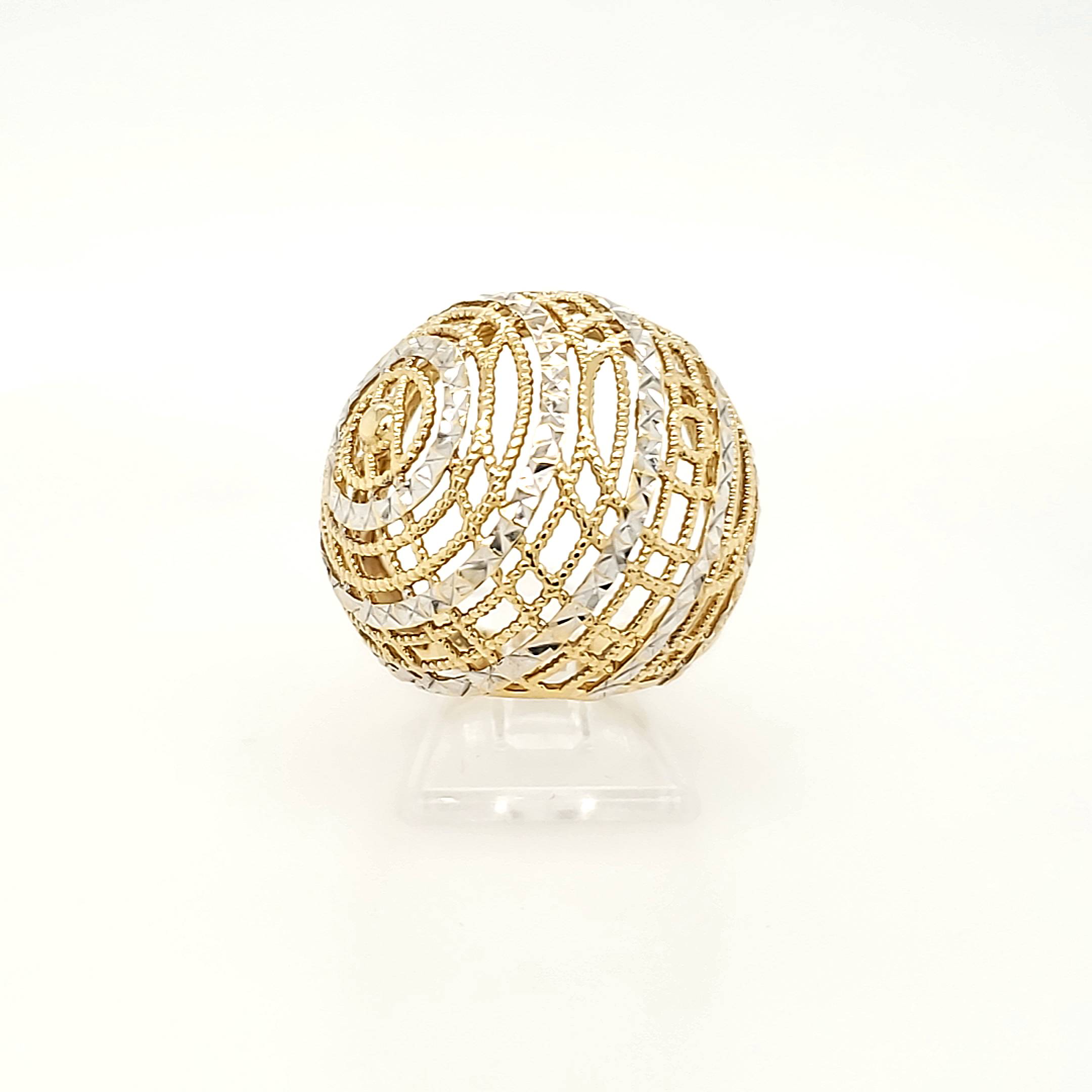 Ring Gelbgold Weißgold 585 Gr.58