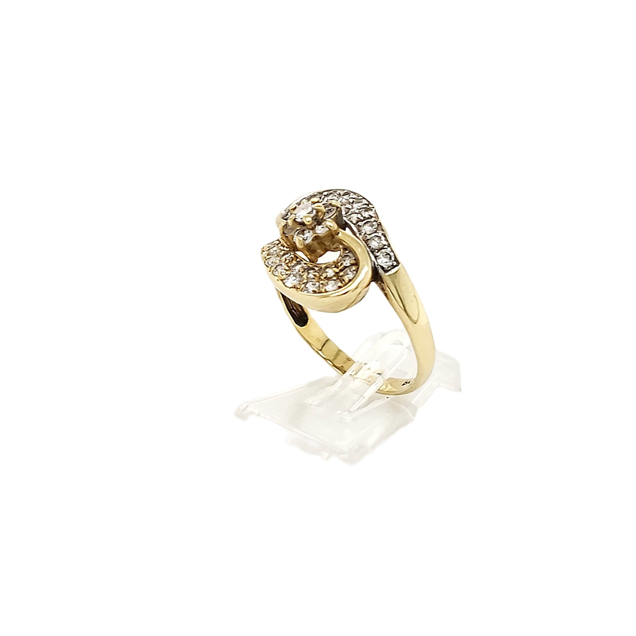 Ring Gelbgold Weißgold 585 Gr.57