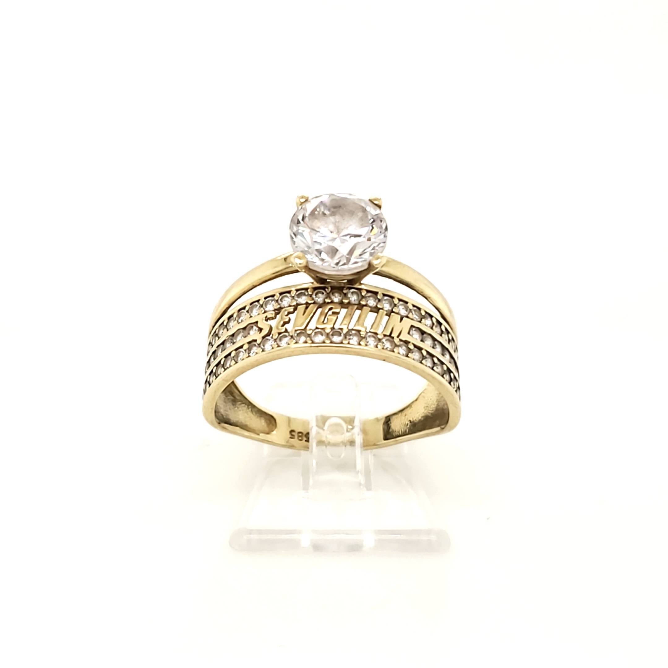 Ring Gelbgold 585 Gr.55 SEVGILIM